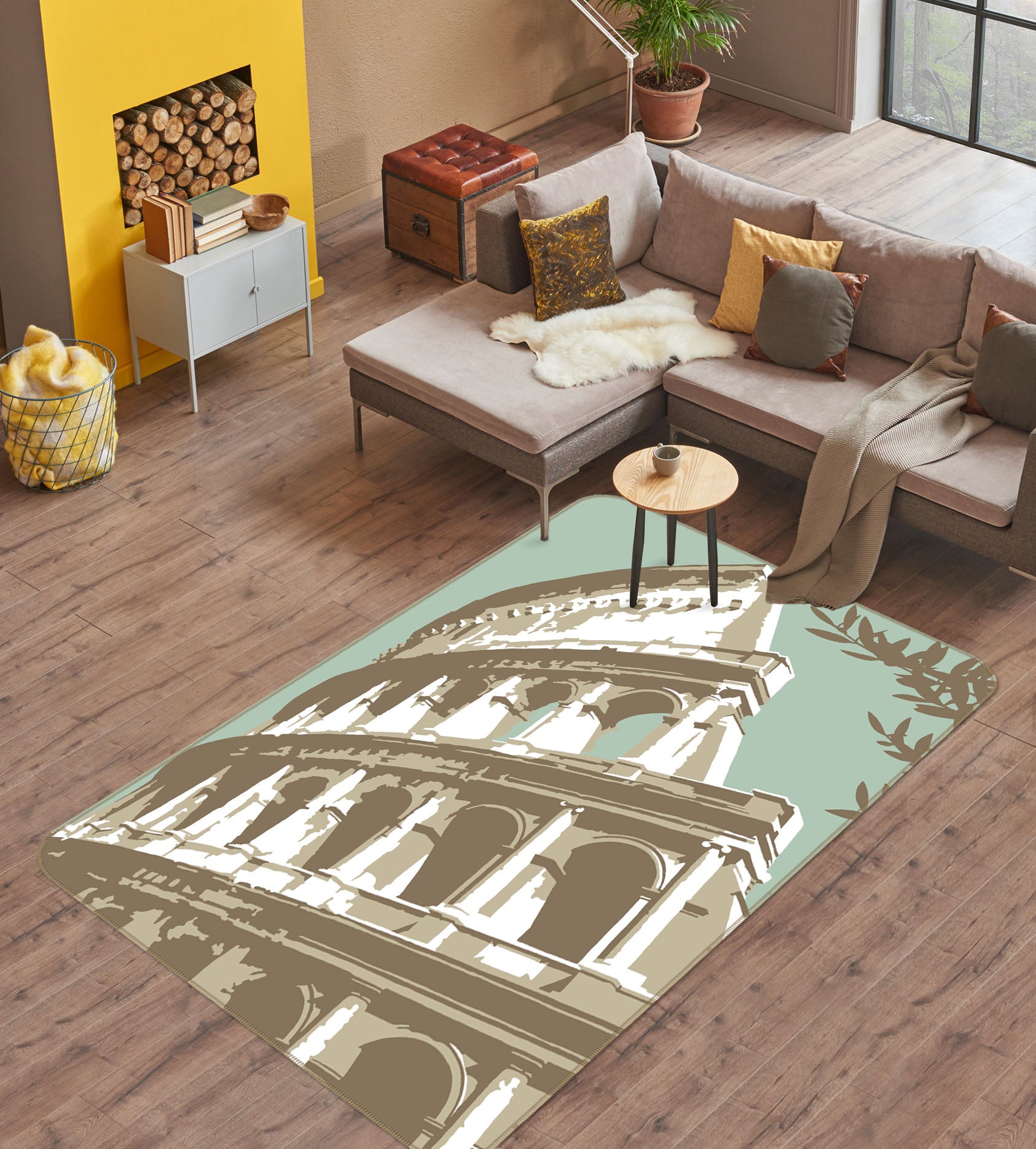 3D Coloseum Rome 1111 Steve Read Rug Non Slip Rug Mat