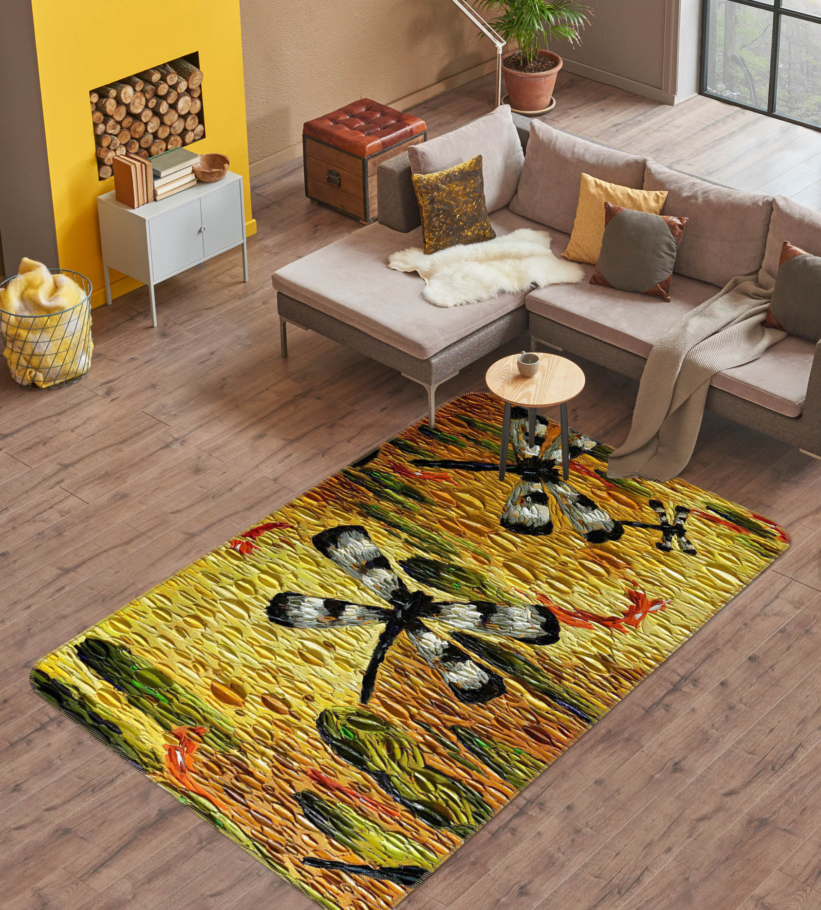 3D Butterfly Kite 1029 Dena Tollefson Rug Non Slip Rug Mat