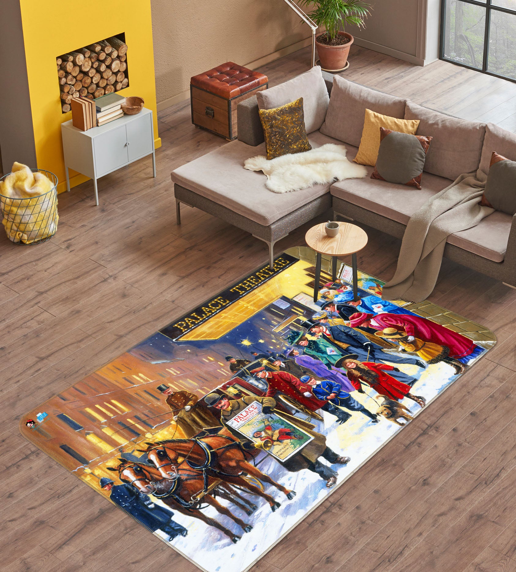 3D Street Carriage 009 Kevin Walsh Rug Non Slip Rug Mat