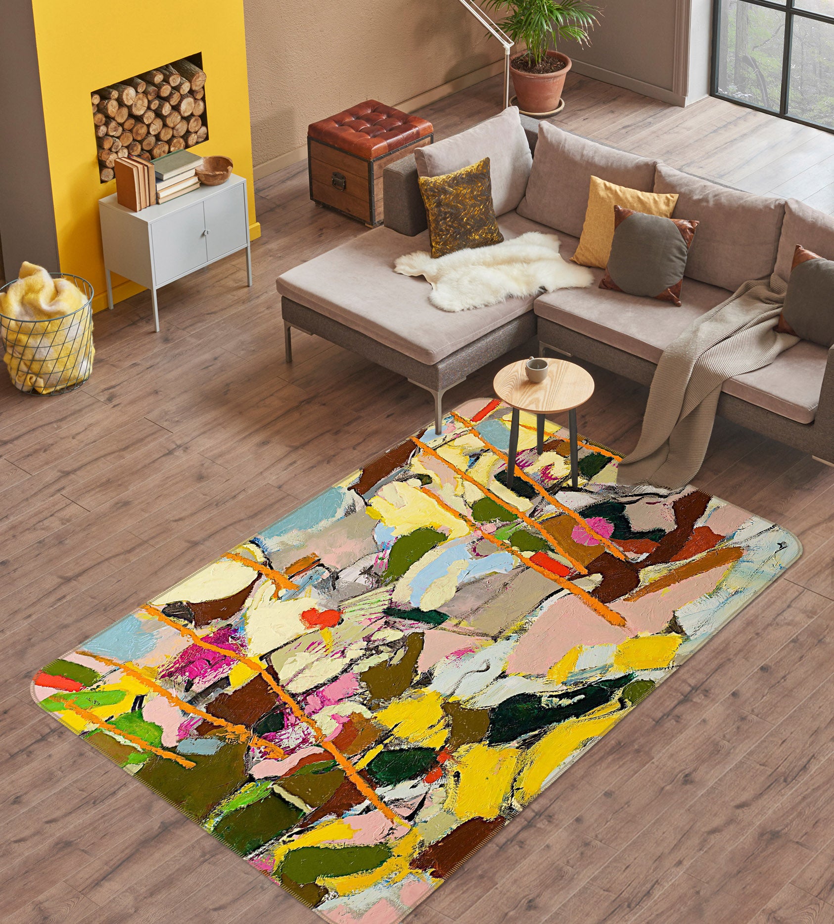 3D Beautiful Color 1020 Allan P. Friedlander Rug Non Slip Rug Mat