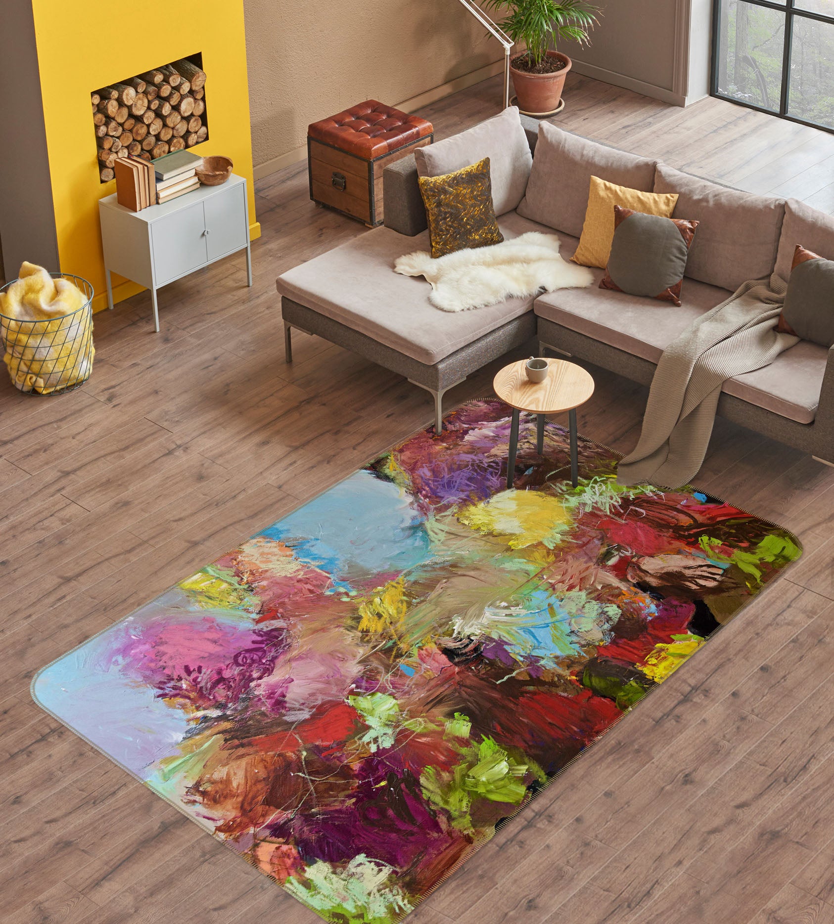 3D Painted Colors 1070 Allan P. Friedlander Rug Non Slip Rug Mat