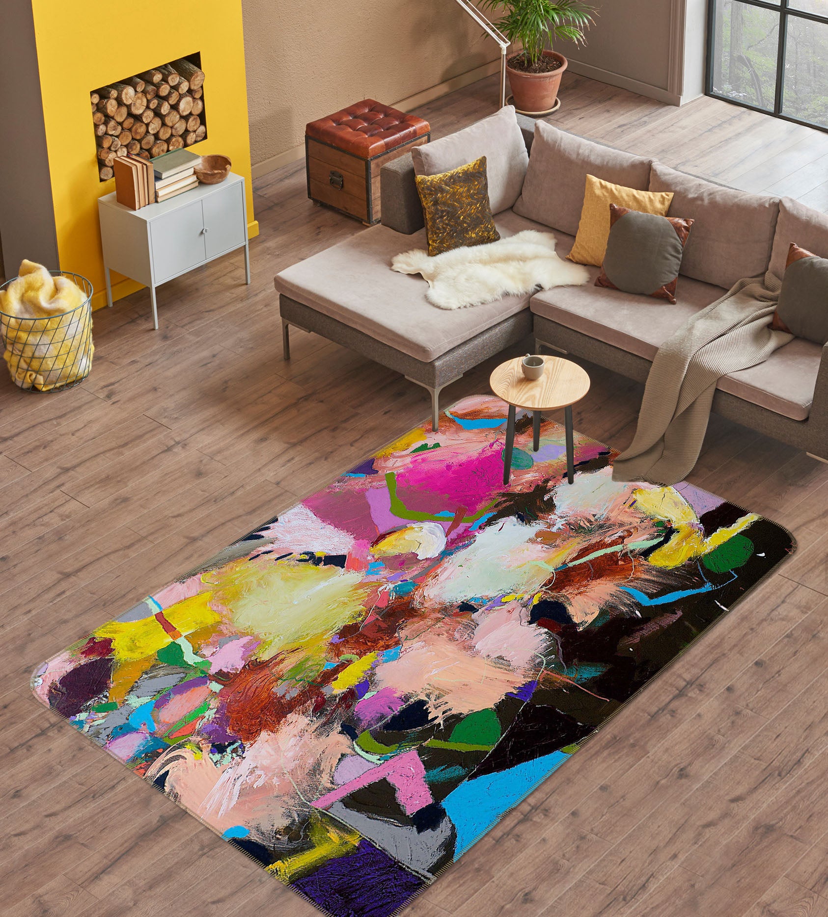 3D Color Painting 1047 Allan P. Friedlander Rug Non Slip Rug Mat