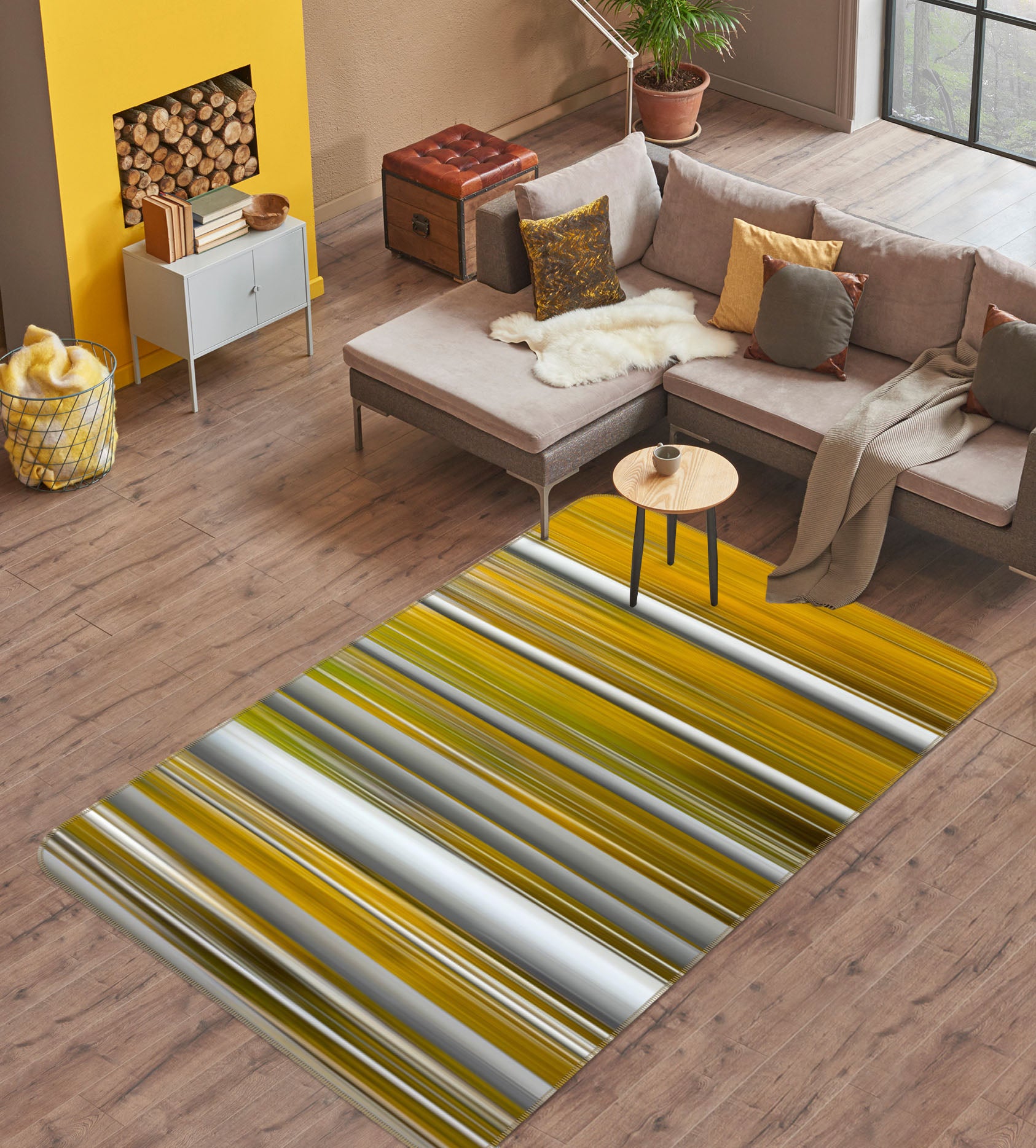 3D White Trunk 1140 Marco Carmassi Rug Non Slip Rug Mat