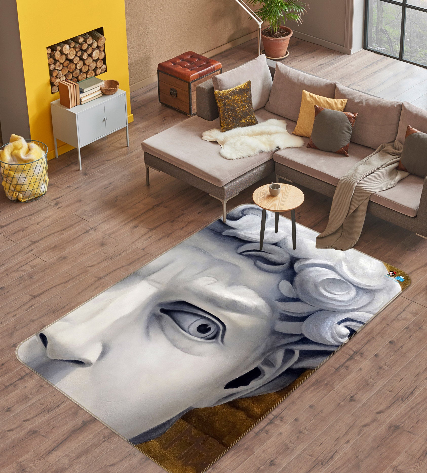 3D Statue Of David 11153 Matthew Holden Bates Rug Non Slip Rug Mat