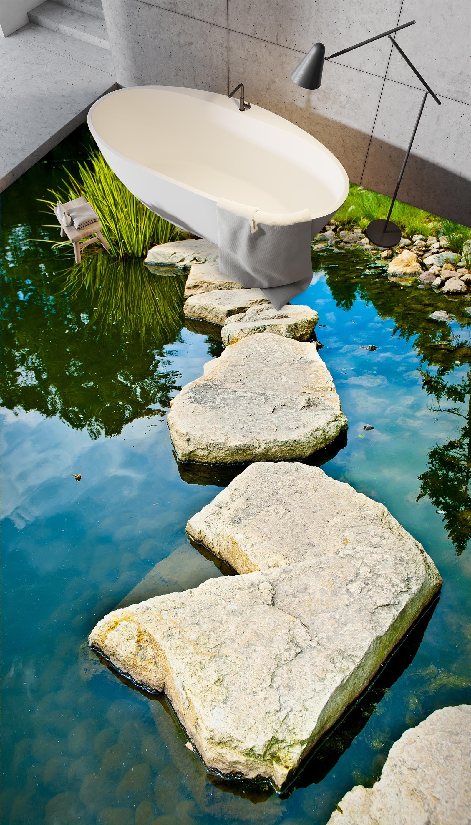 3D Simple Stone Road 190 Floor Mural  Wallpaper Murals Rug & Mat Print Epoxy waterproof bath floor