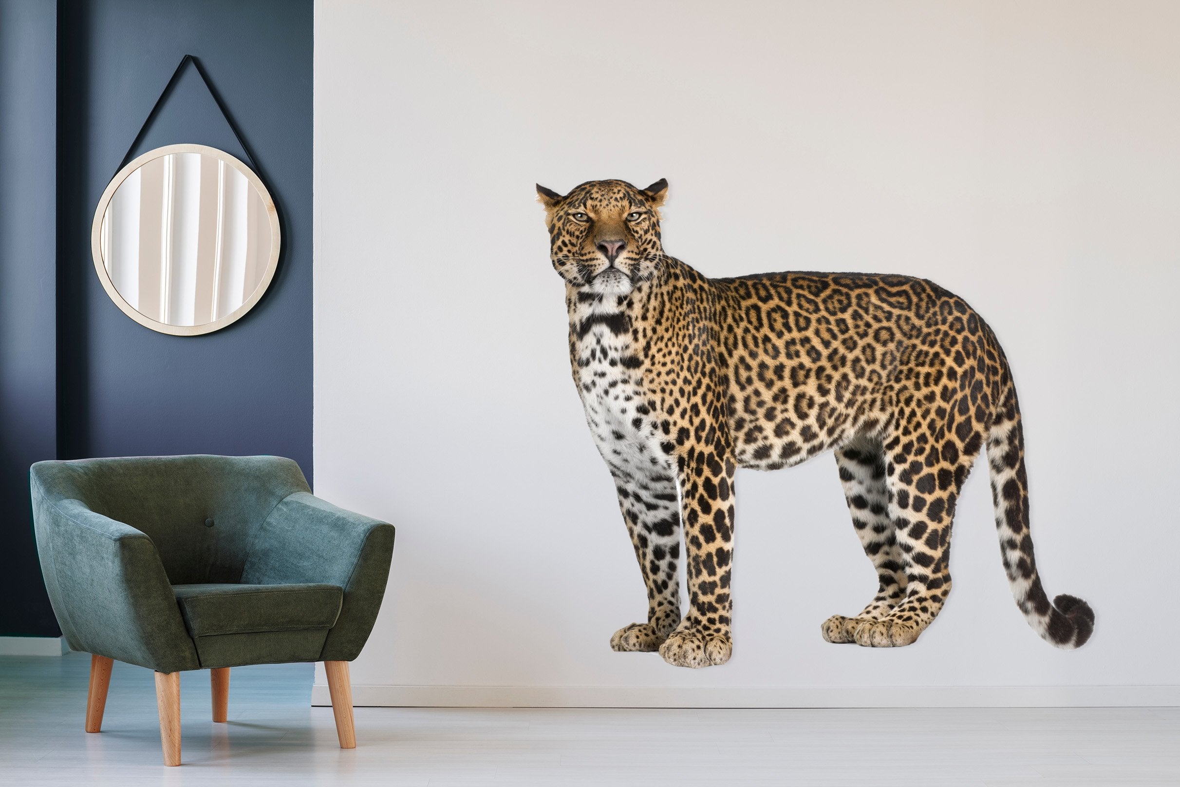 3D The Leopard Looks Into The Distance 074 Animals Wall Stickers Wallpaper AJ Wallpaper 