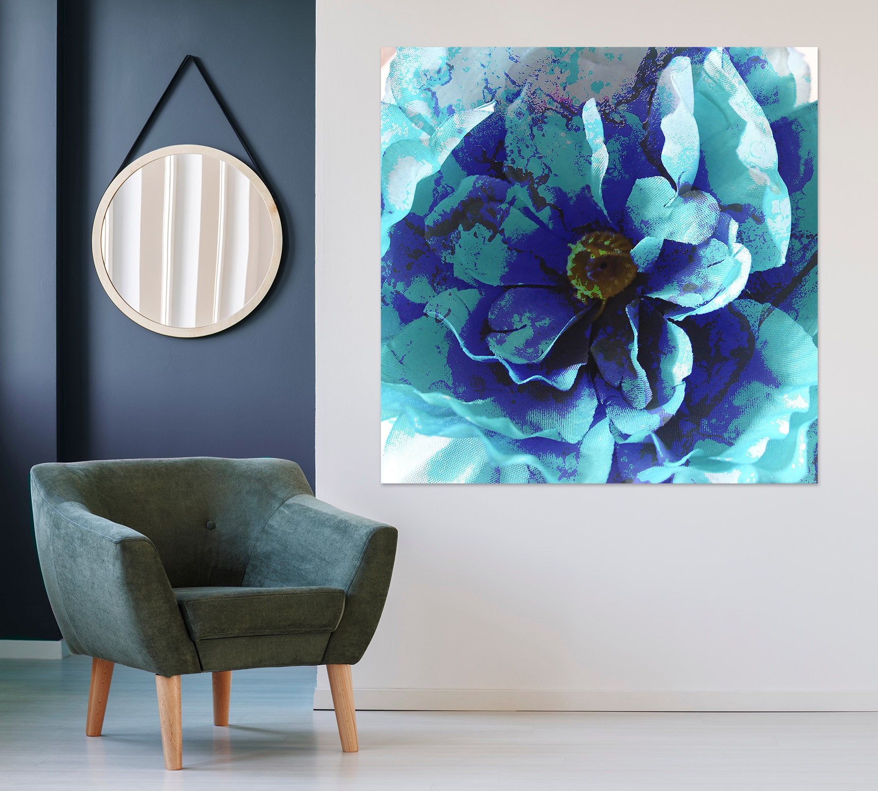 3D Blue Flower 71118 Shandra Smith Wall Sticker