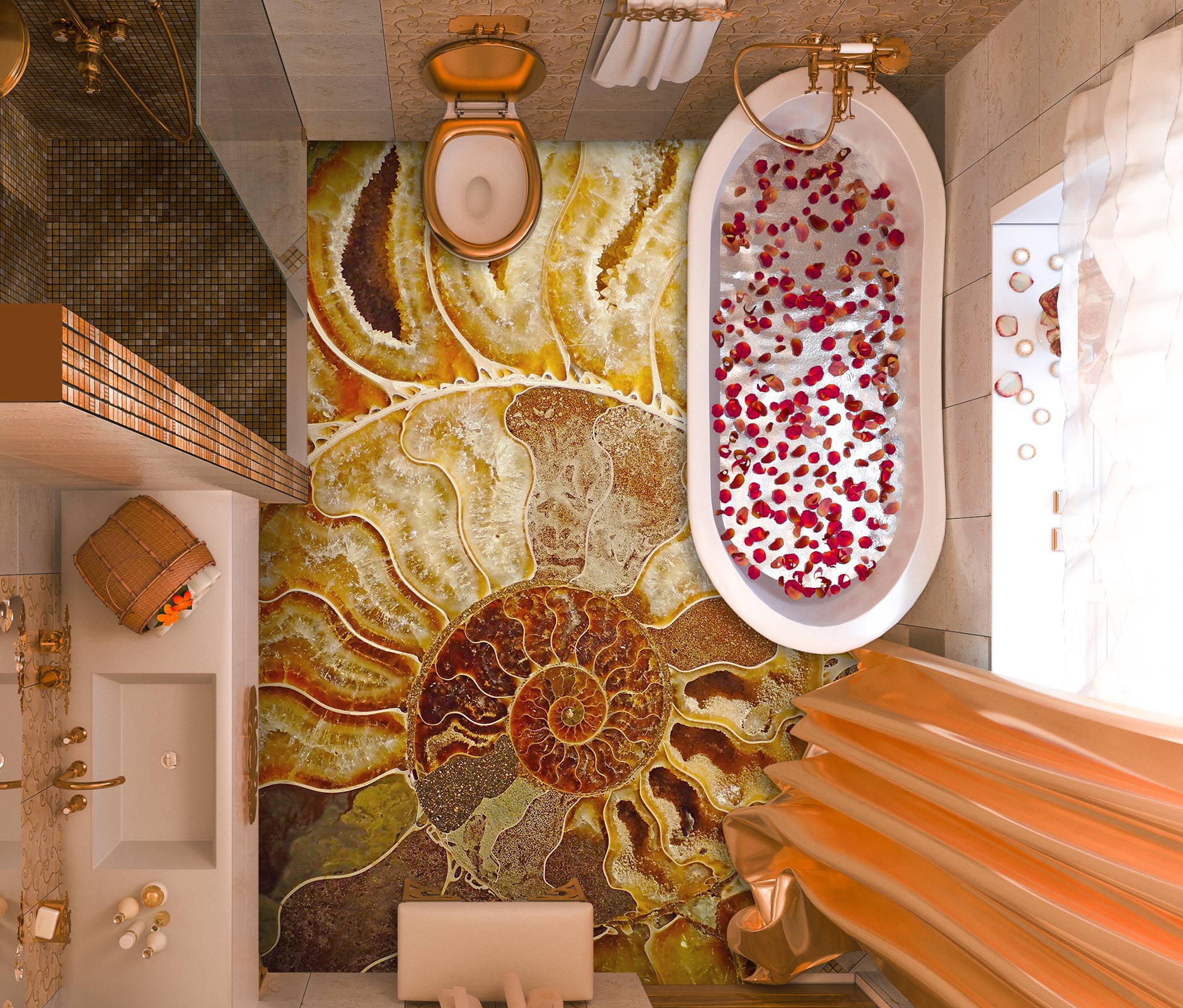 3D Retro And Refined 494 Floor Mural  Wallpaper Murals Rug & Mat Print Epoxy waterproof bath floor