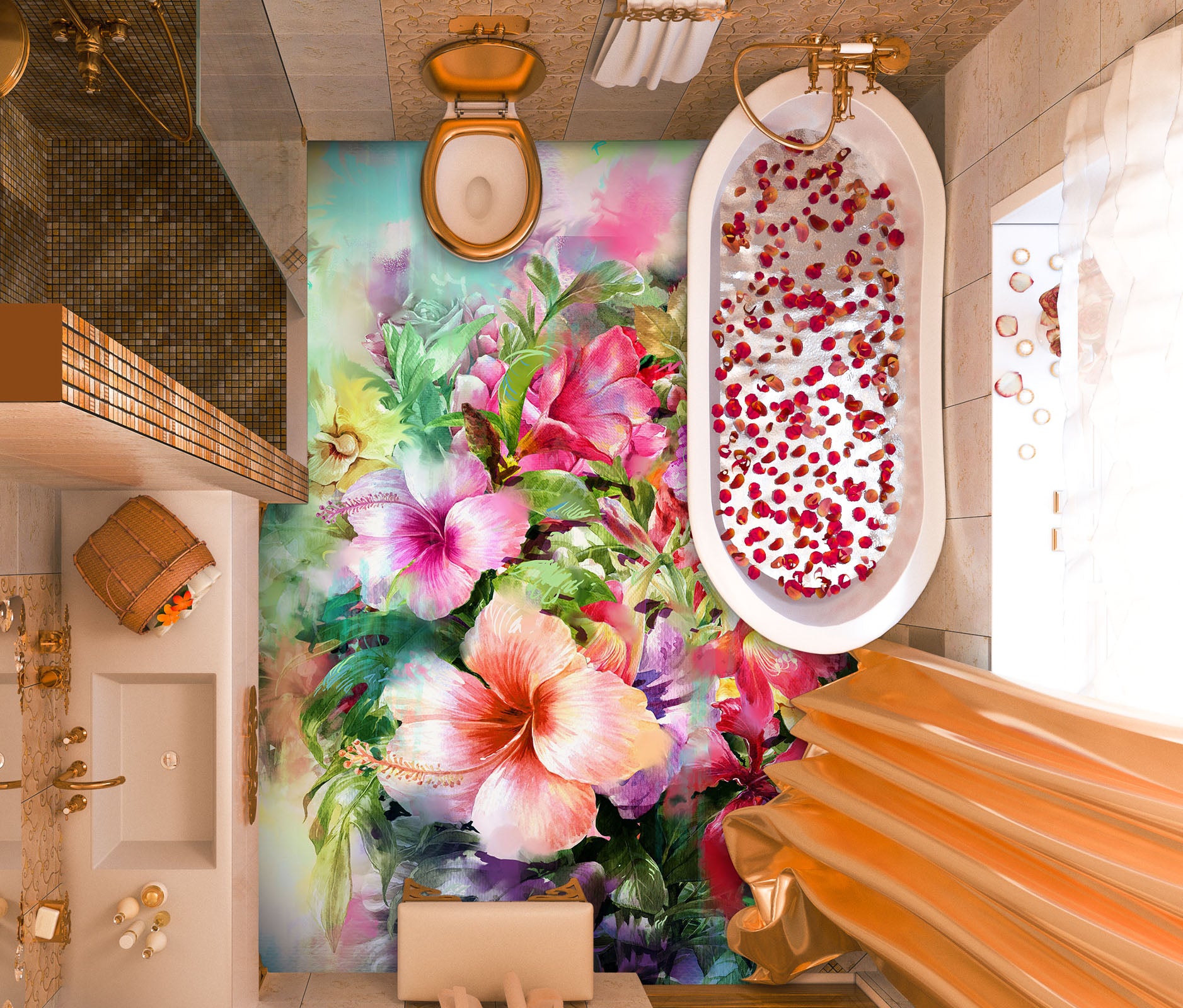 3D Art Garden 1302 Floor Mural  Wallpaper Murals Self-Adhesive Removable Print Epoxy