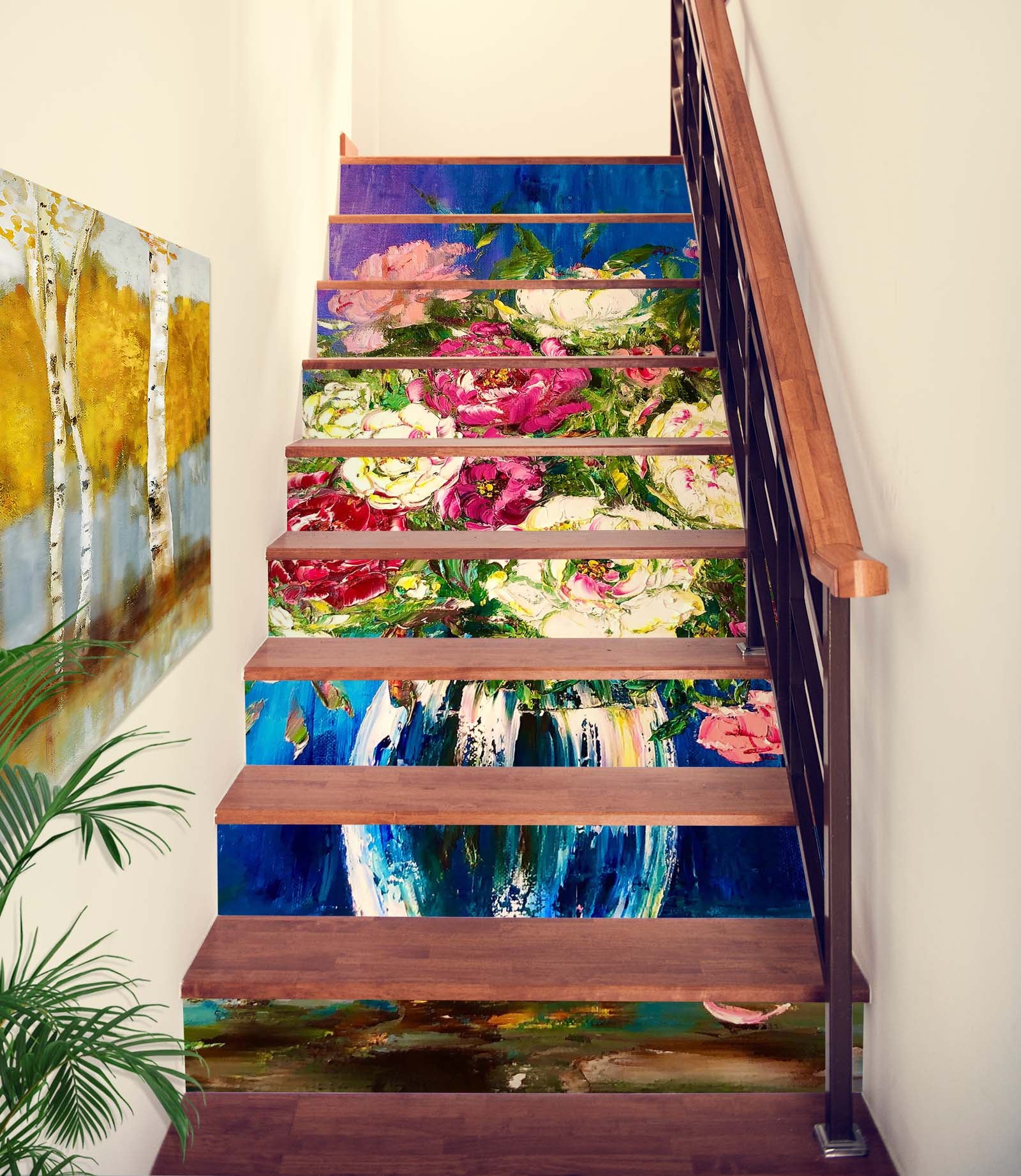 3D Colorful Flower Vase 2172 Skromova Marina Stair Risers