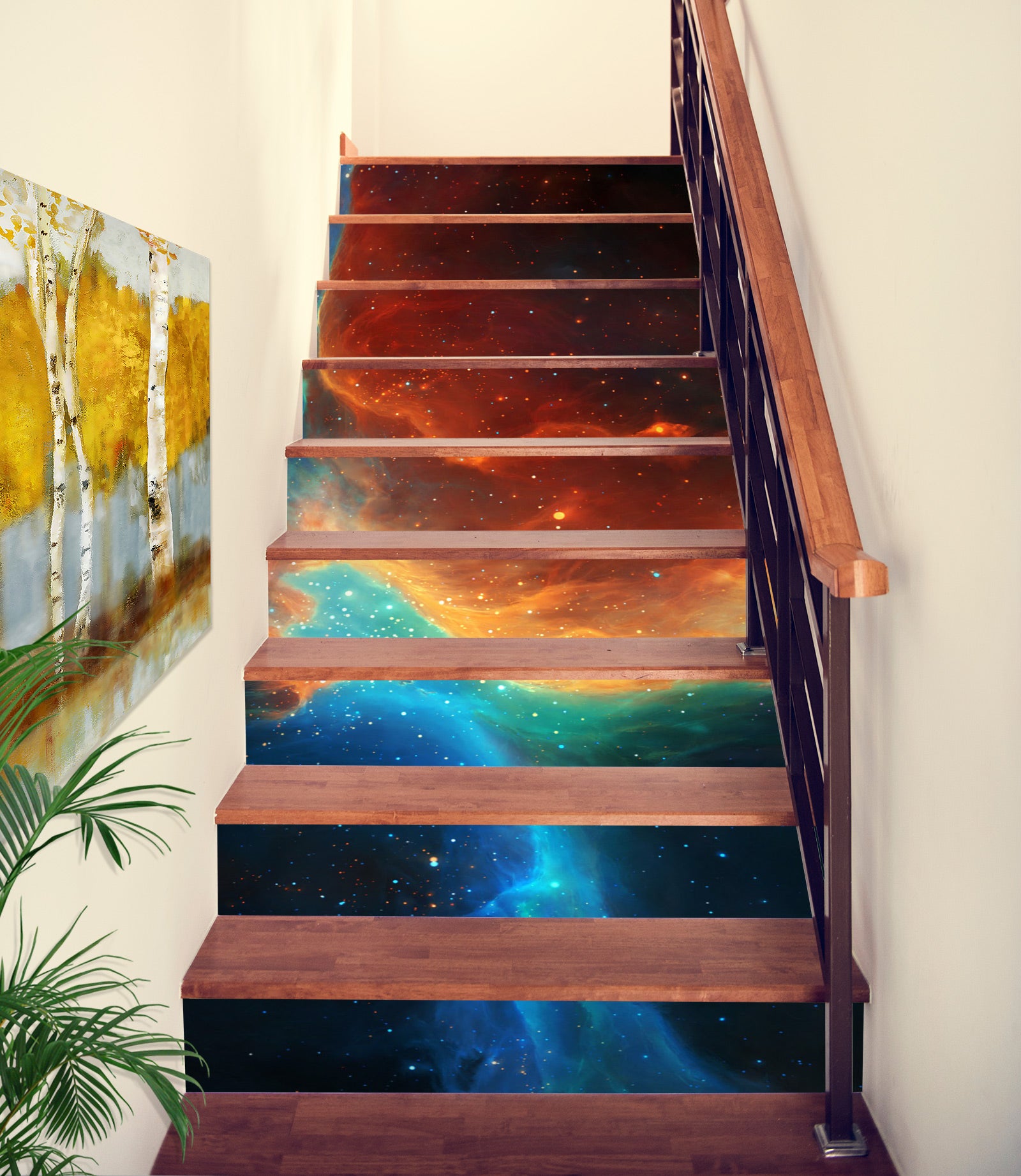 3D Fascinating Nebula 279 Stair Risers