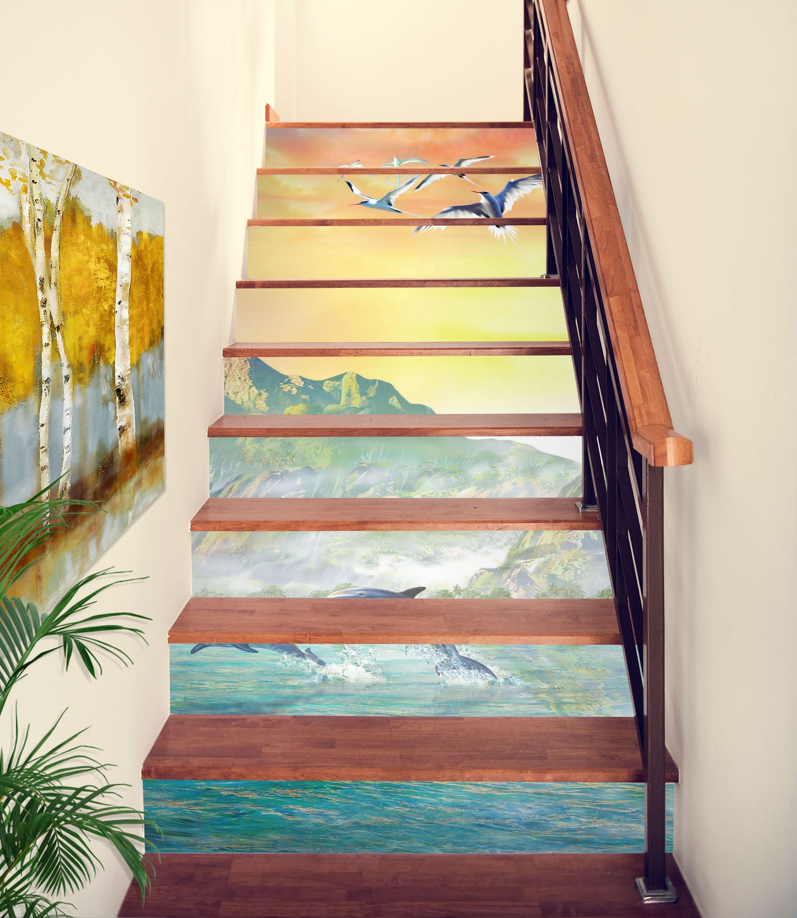 3D Jumping Dolphin 96200 Adrian Chesterman Stair Risers