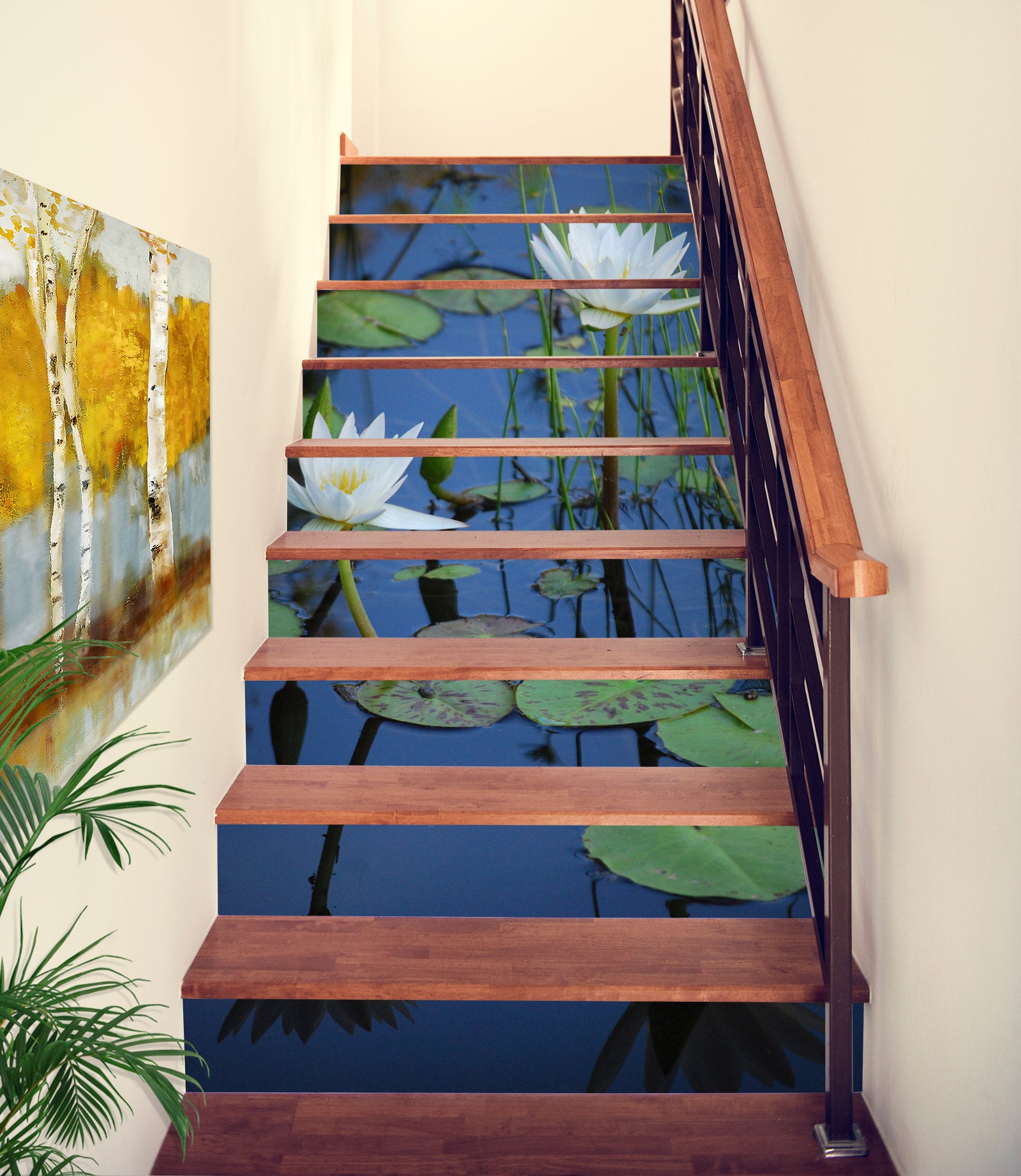 3D Bloom In The Early Morning 493 Stair Risers