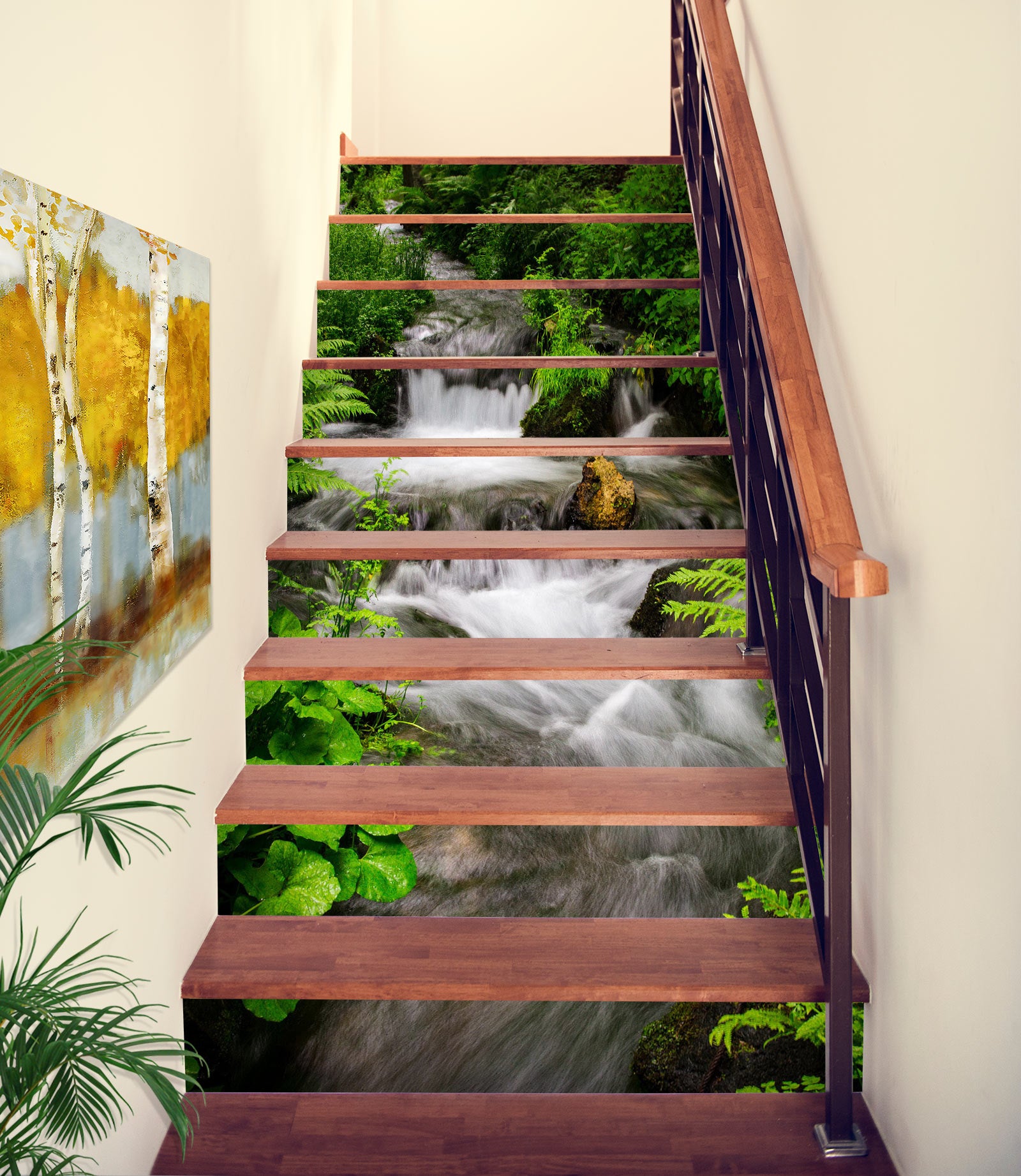 3D Winding And Cool Water 218 Stair Risers