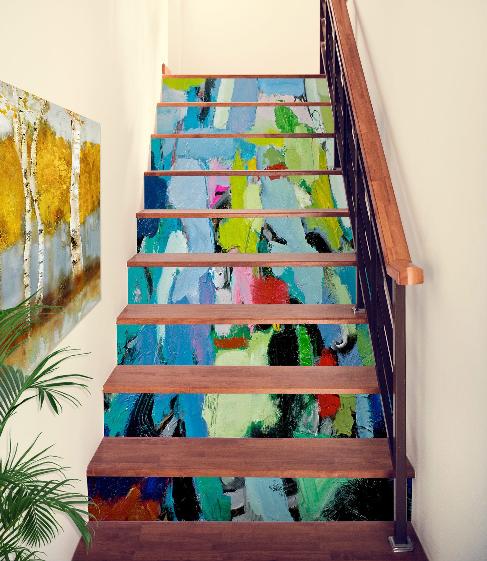 3D Color Pigment Pattern 89224 Allan P. Friedlander Stair Risers