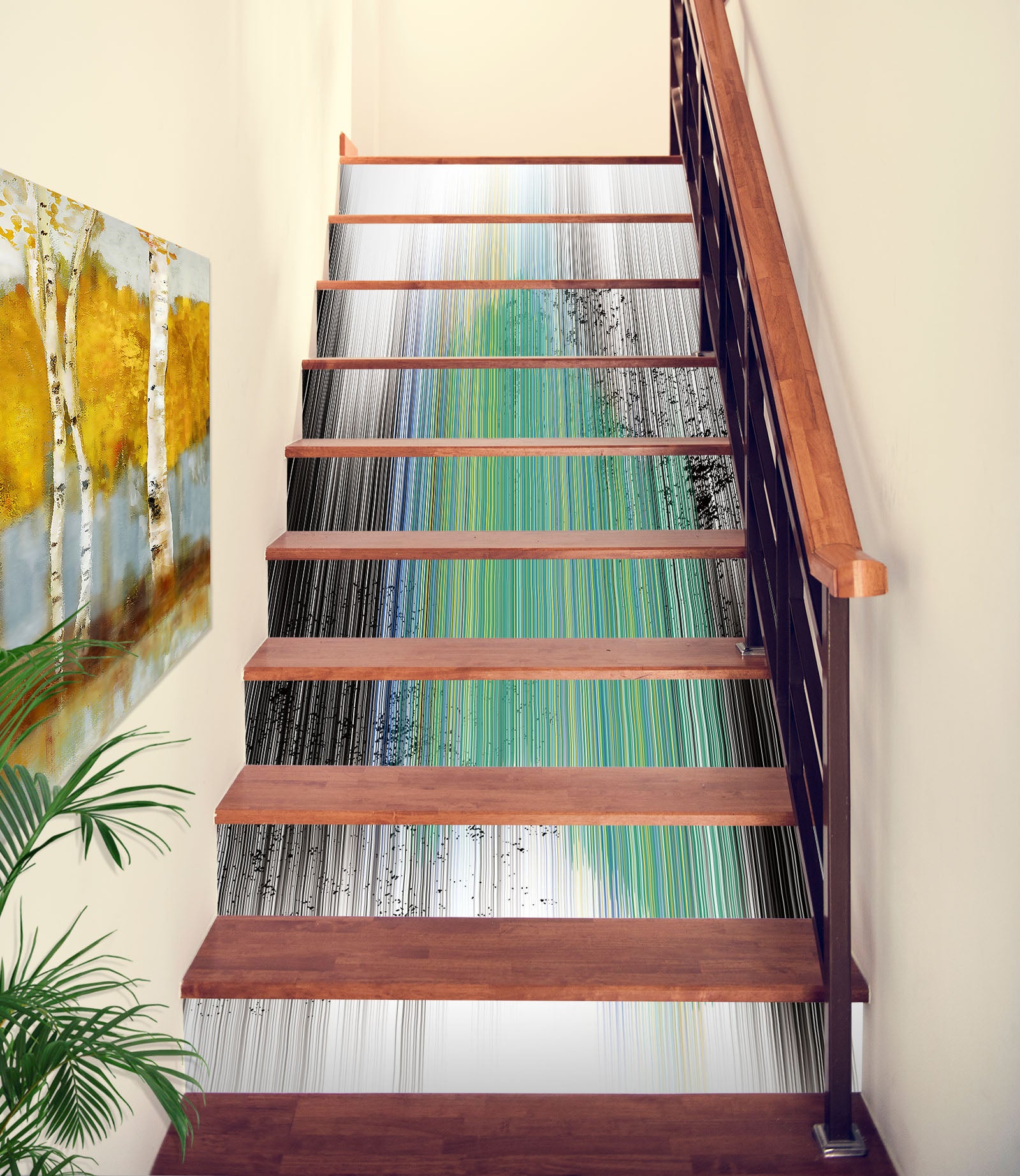 3D Color Gradient 598 Stair Risers
