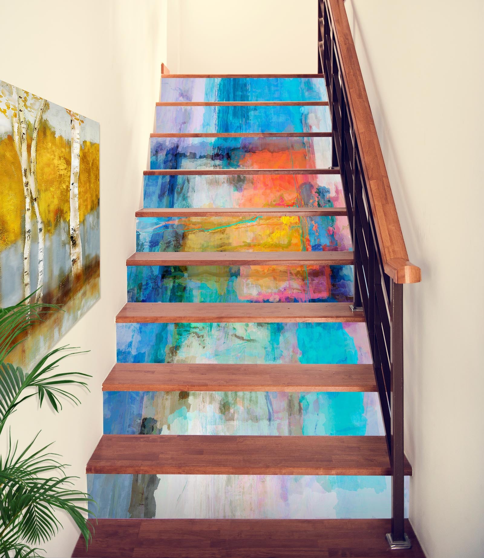 3D Colorful Pigment Texture 104182 Michael Tienhaara Stair Risers
