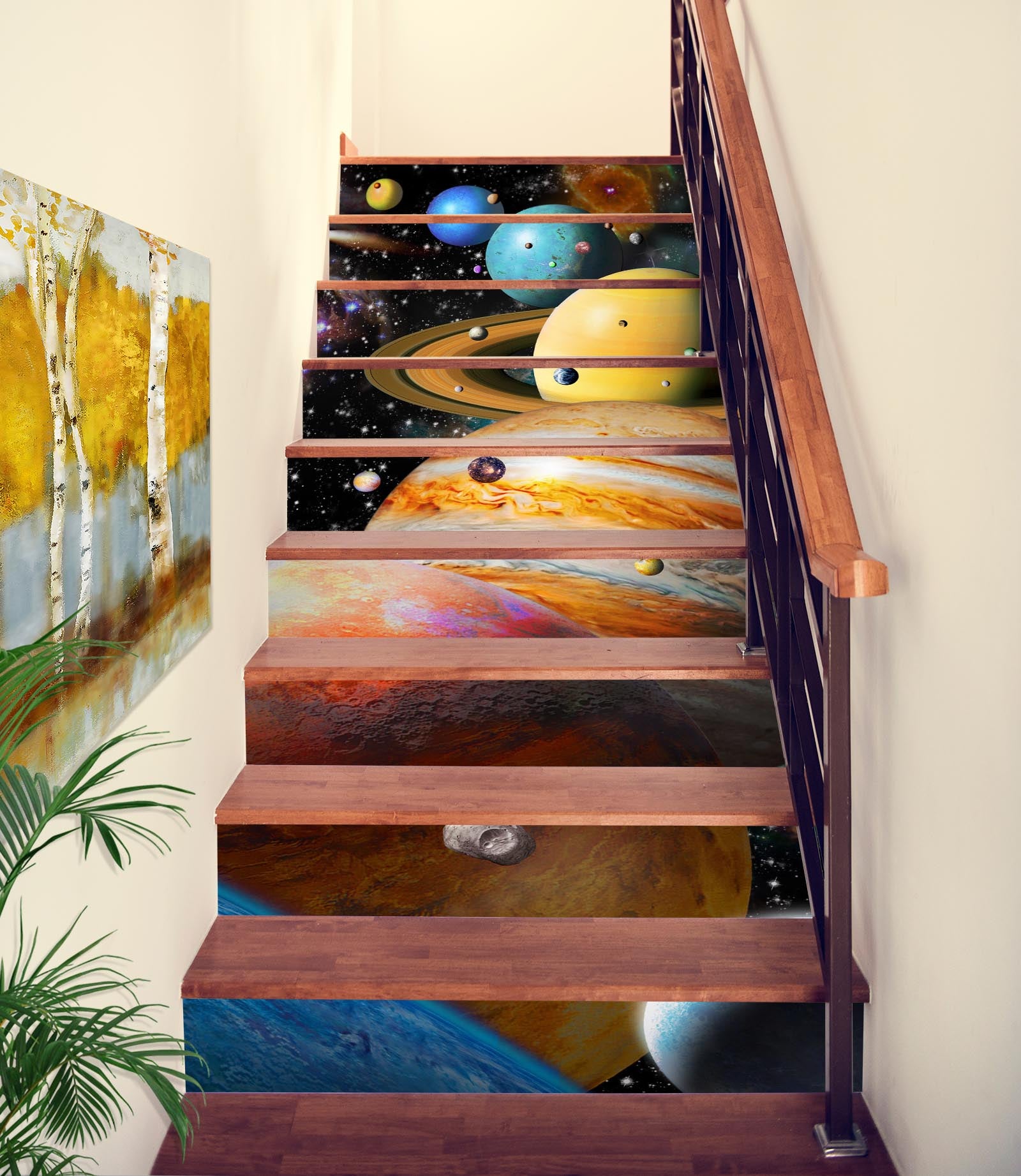 3D Various Planets 96176 Adrian Chesterman Stair Risers