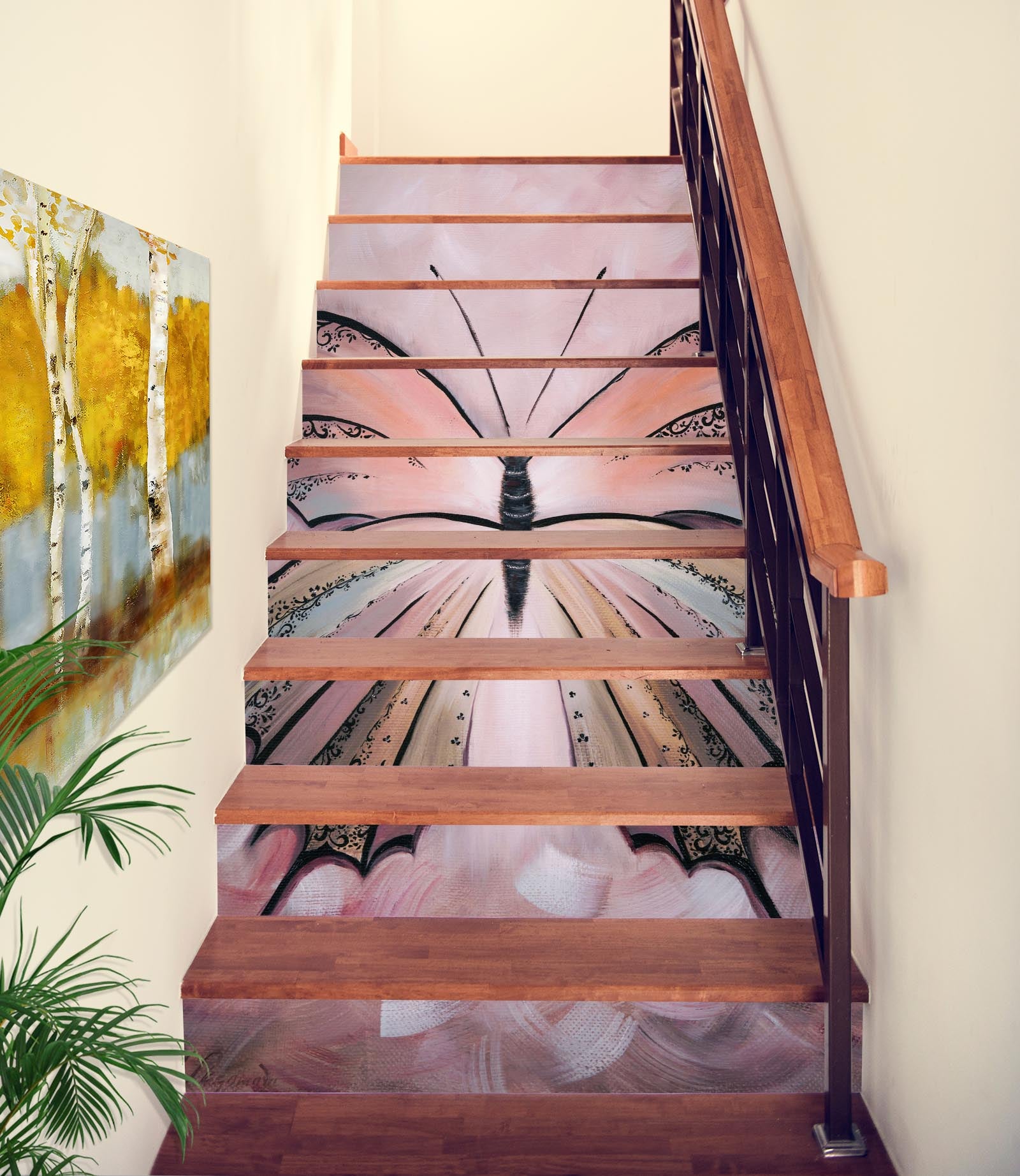 3D Butterfly Pattern 2210 Skromova Marina Stair Risers