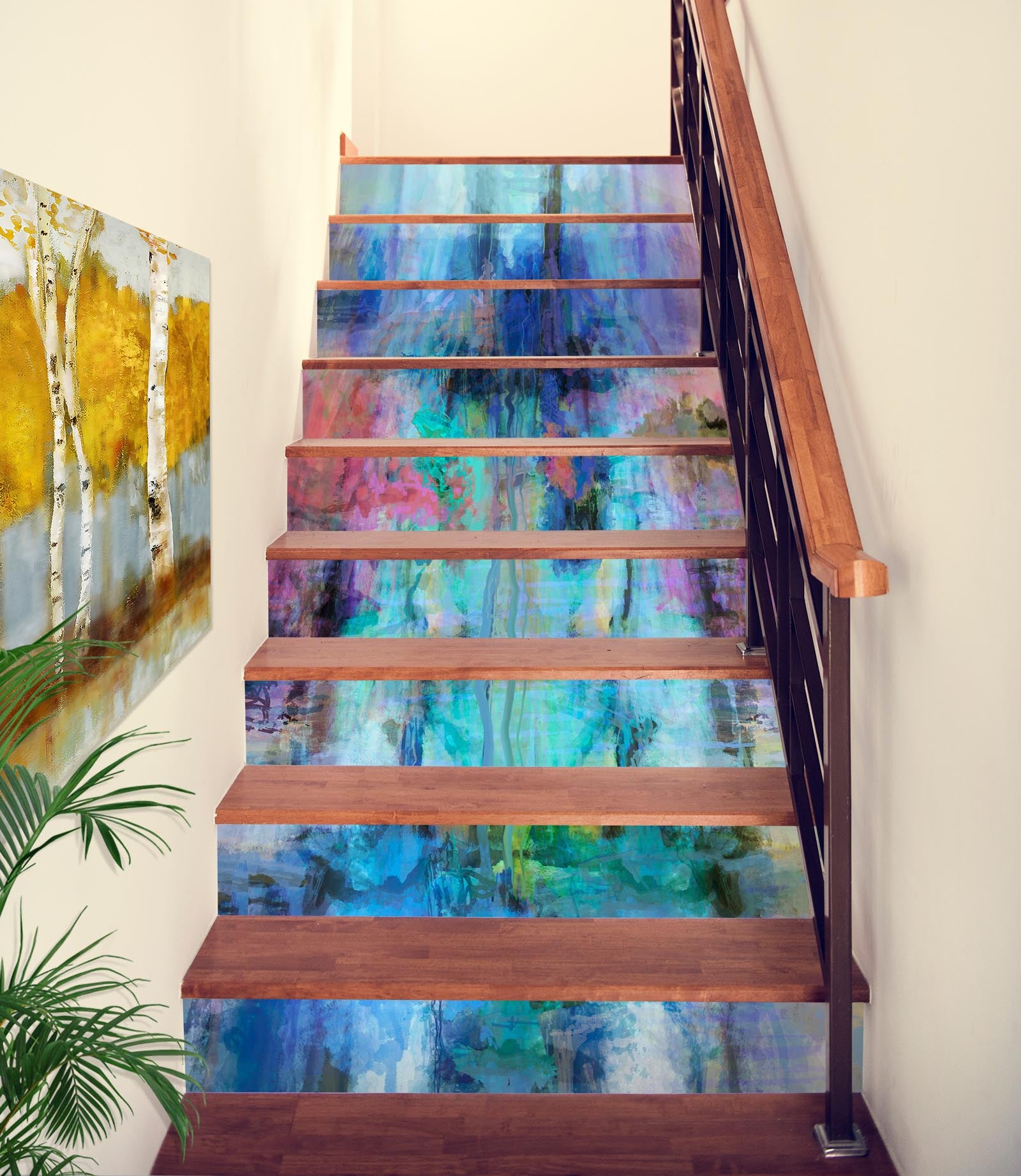 3D Watercolor Texture 104199 Michael Tienhaara Stair Risers