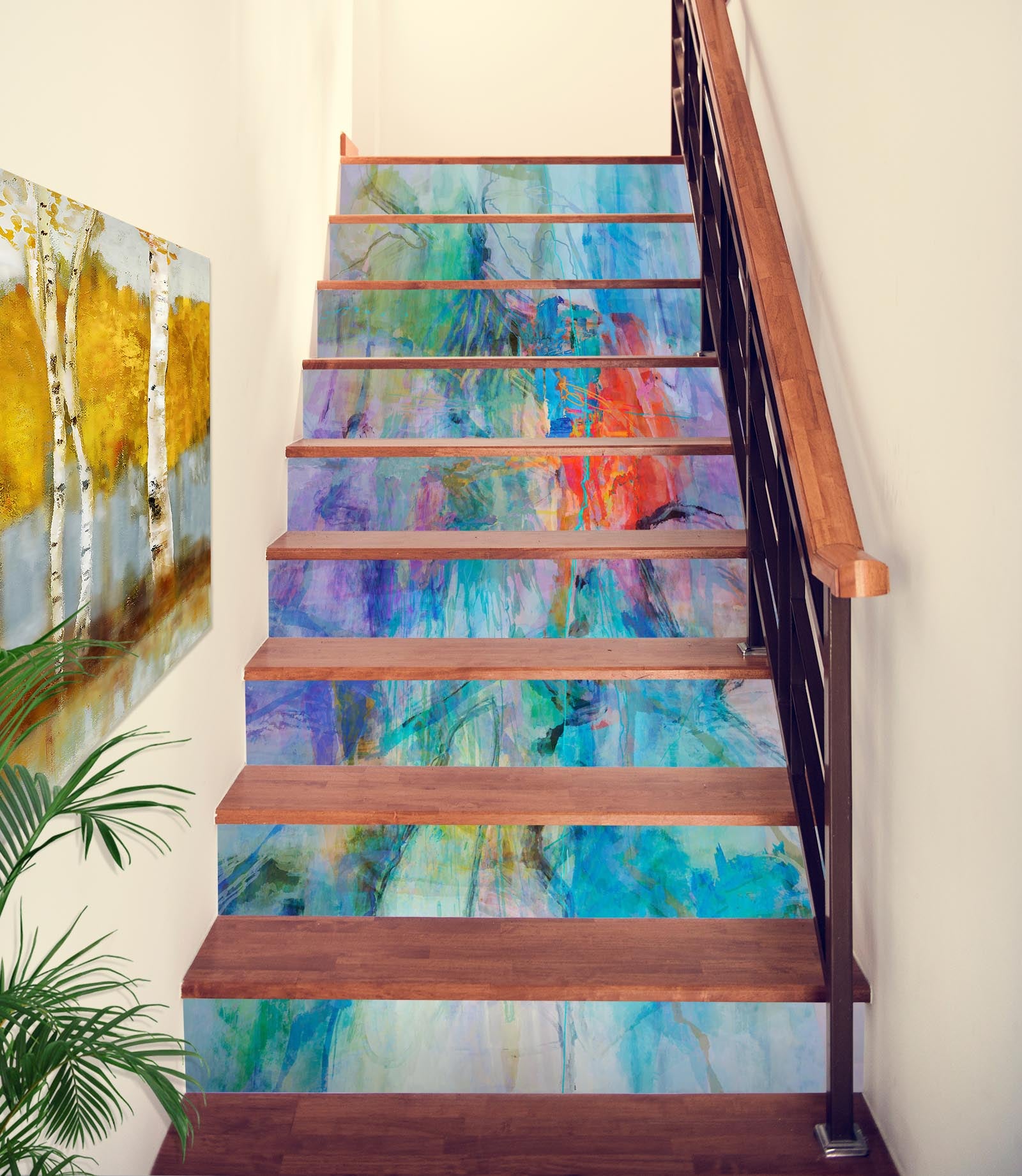 3D Watercolor Texture 104183 Michael Tienhaara Stair Risers
