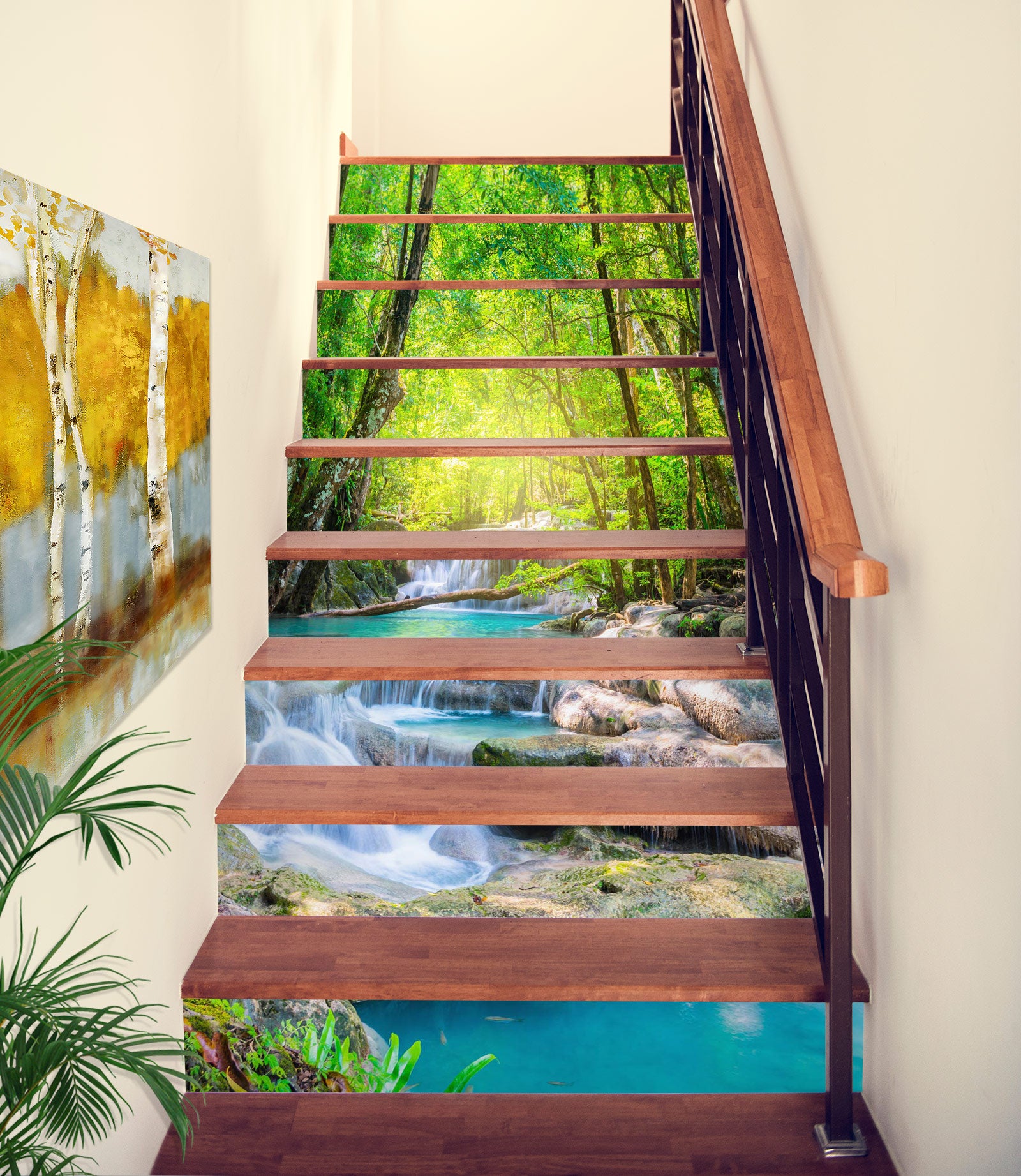 3D Cool Summer Scenery 348 Stair Risers
