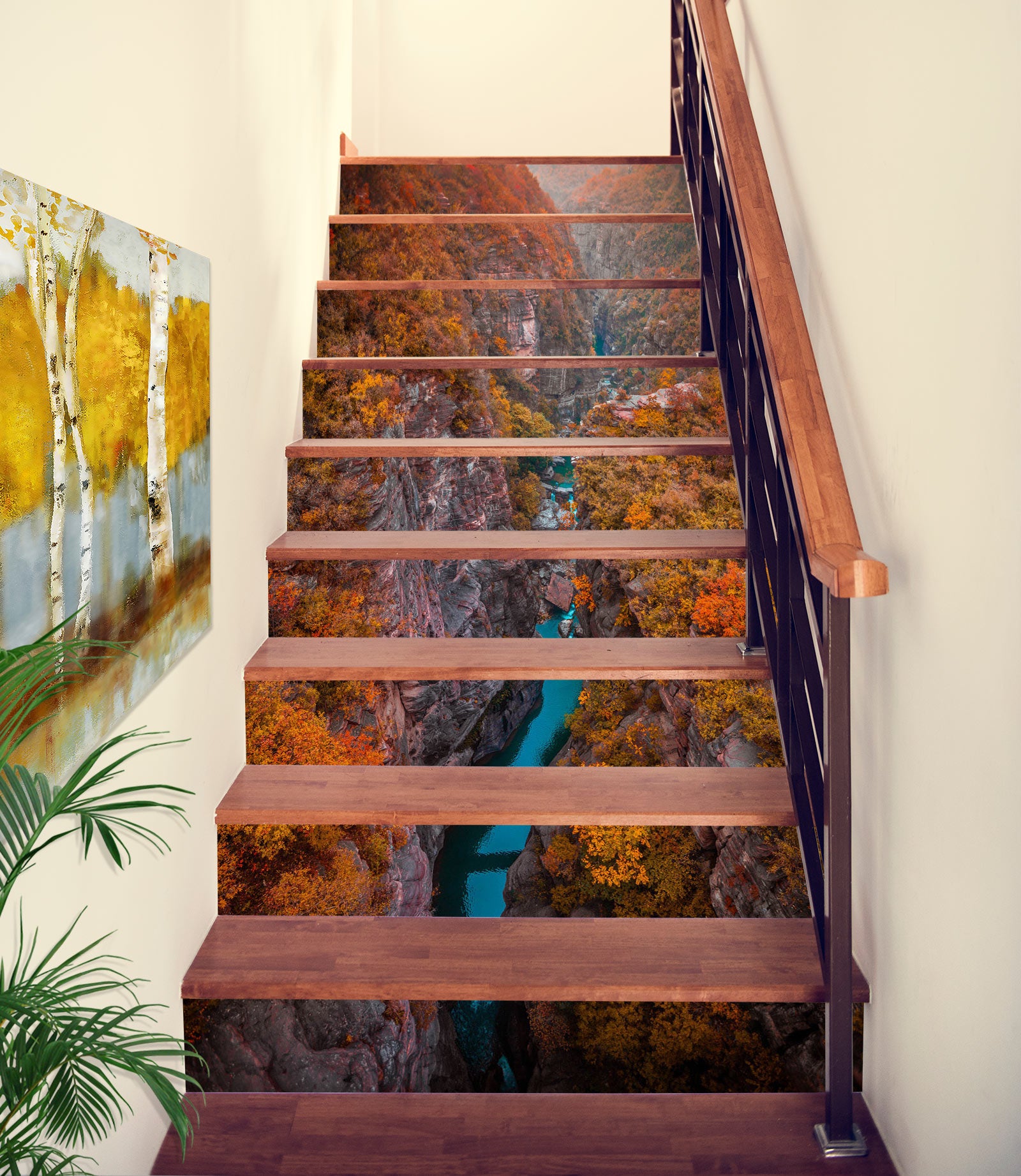 3D Valley In Autumn 280 Stair Risers