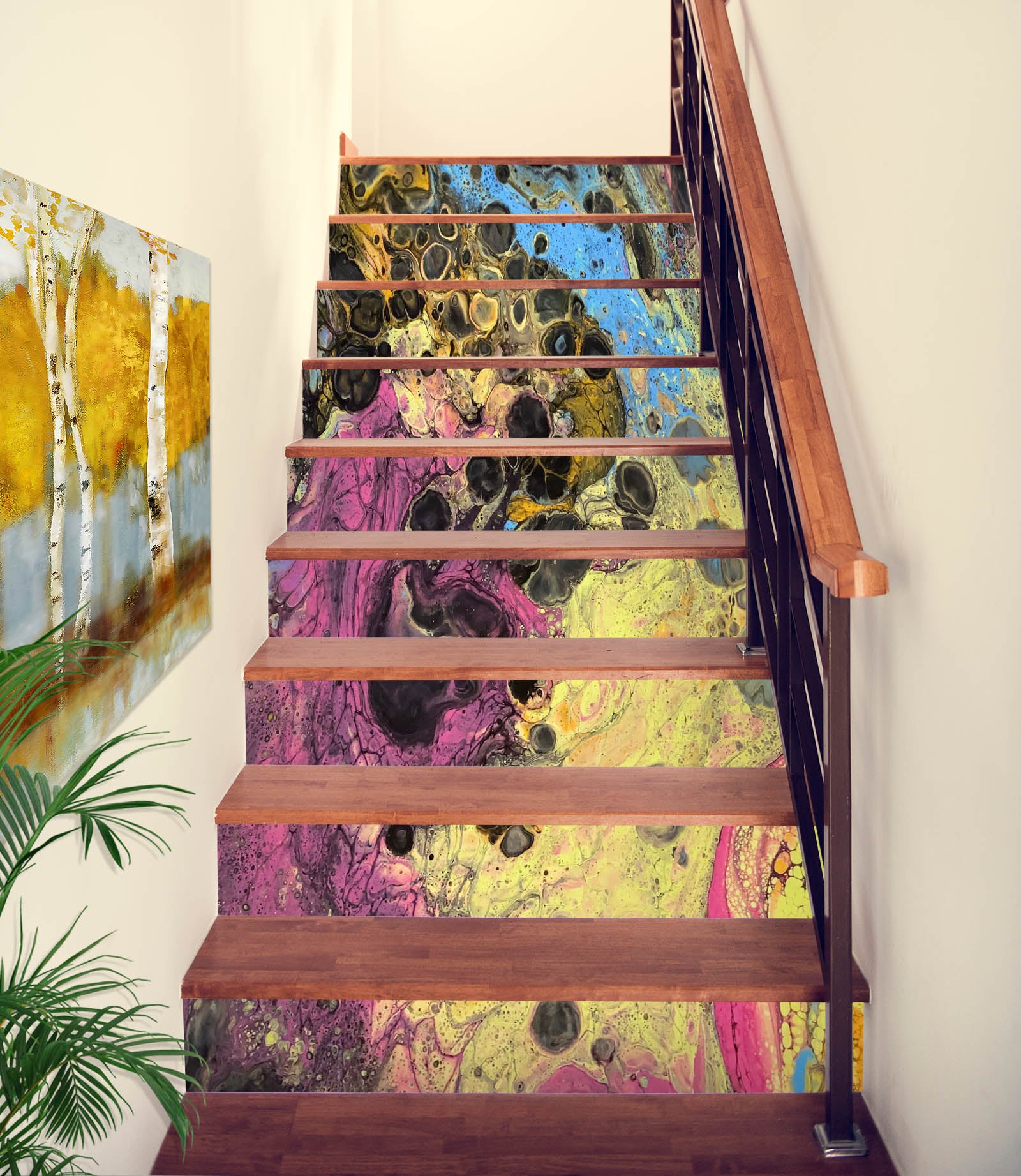 3D Color Pigment Texture 90196 Valerie Latrice Stair Risers