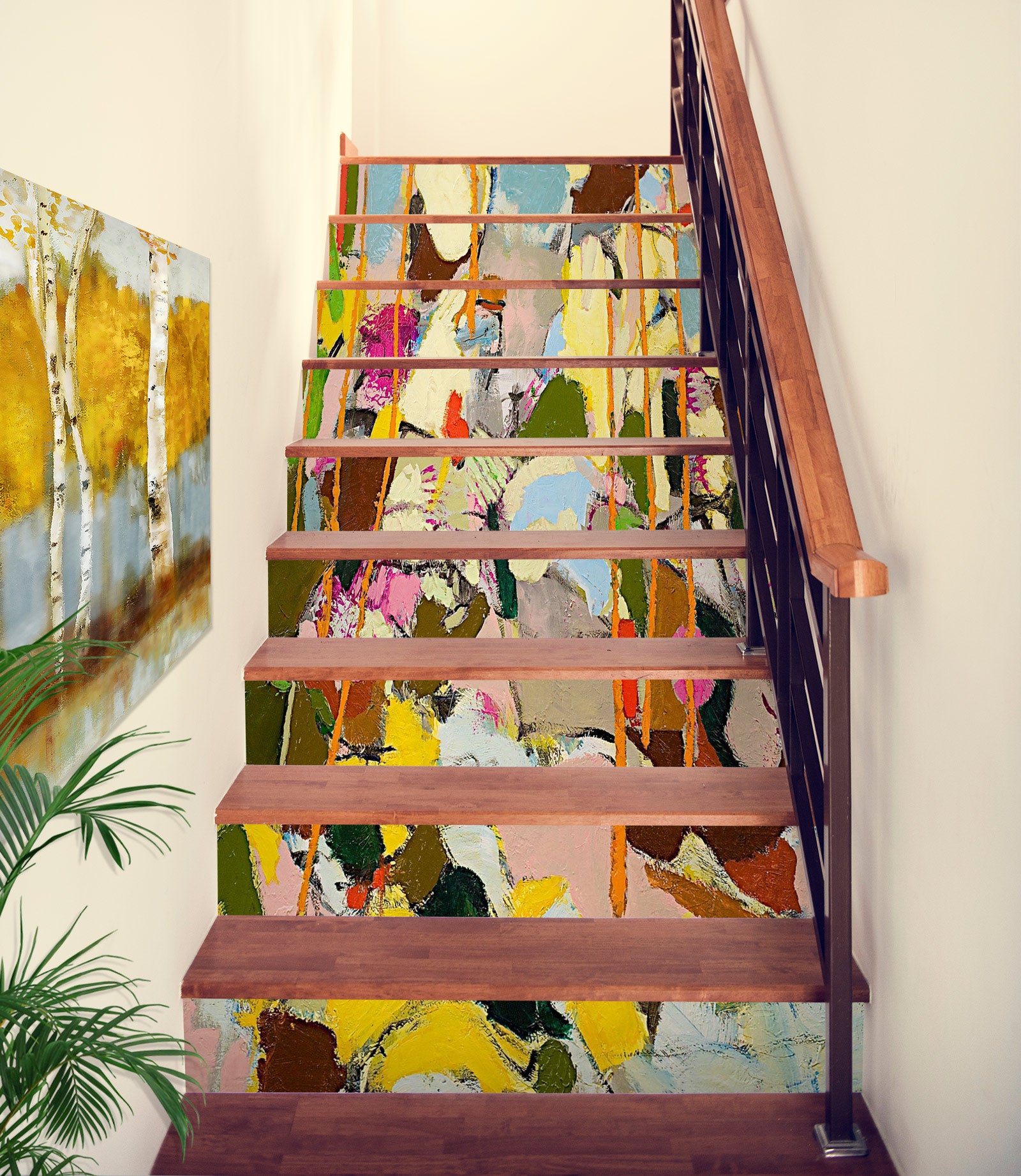 3D Color Block Oil Painting 89185 Allan P. Friedlander Stair Risers