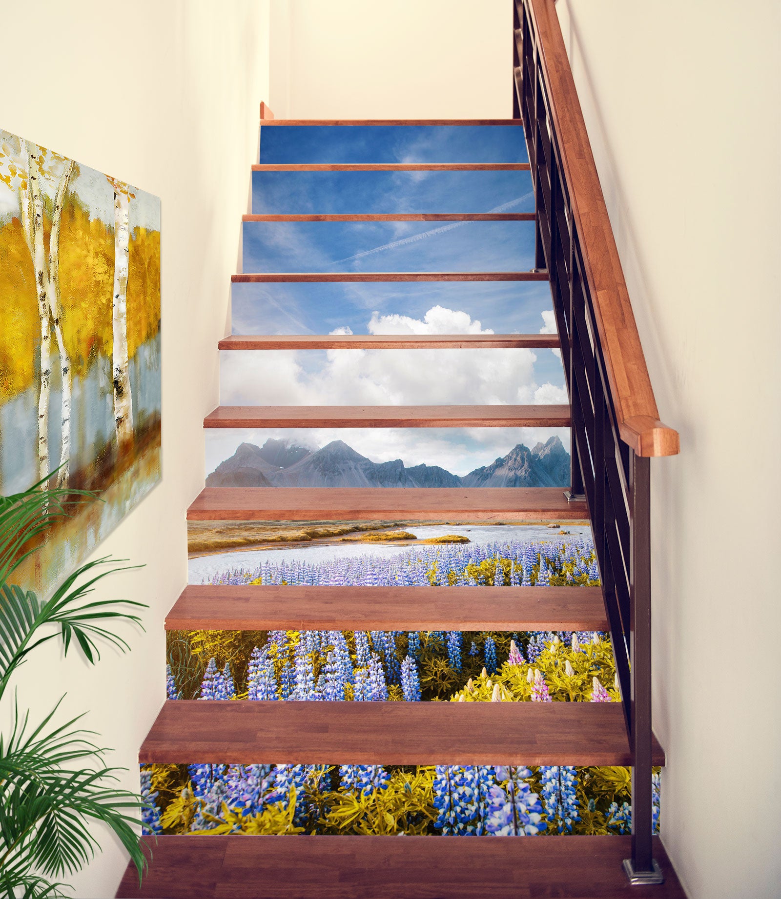 3D Fragrant And Charming Flower Field 426 Stair Risers