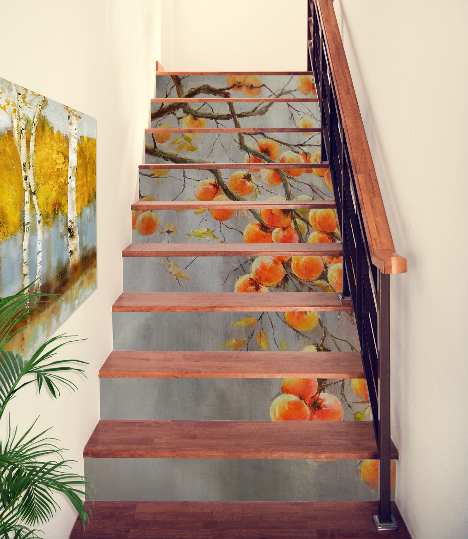 3D Ripe Persimmons 182 Stair Risers