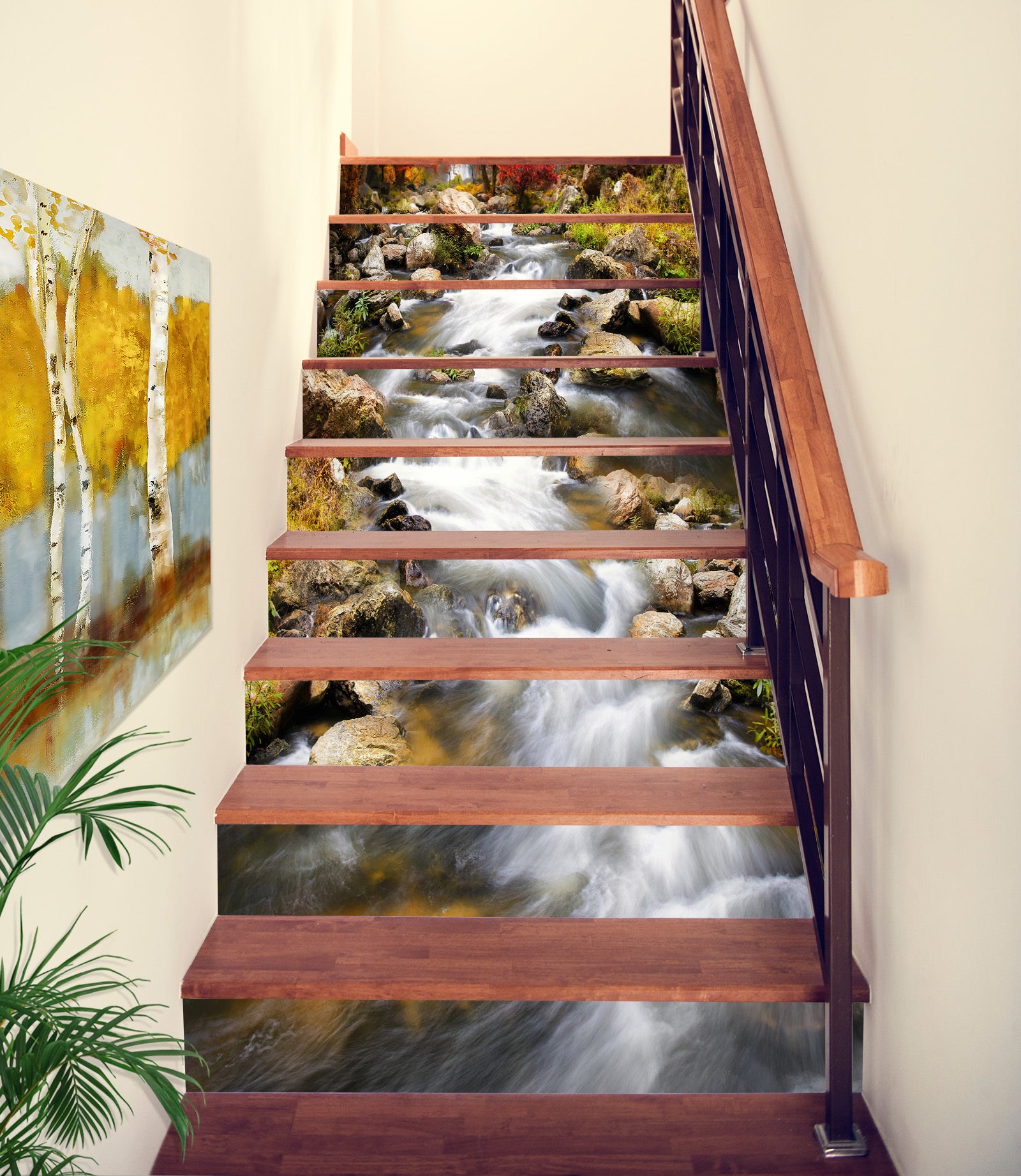 3D Meandering River 063 Stair Risers