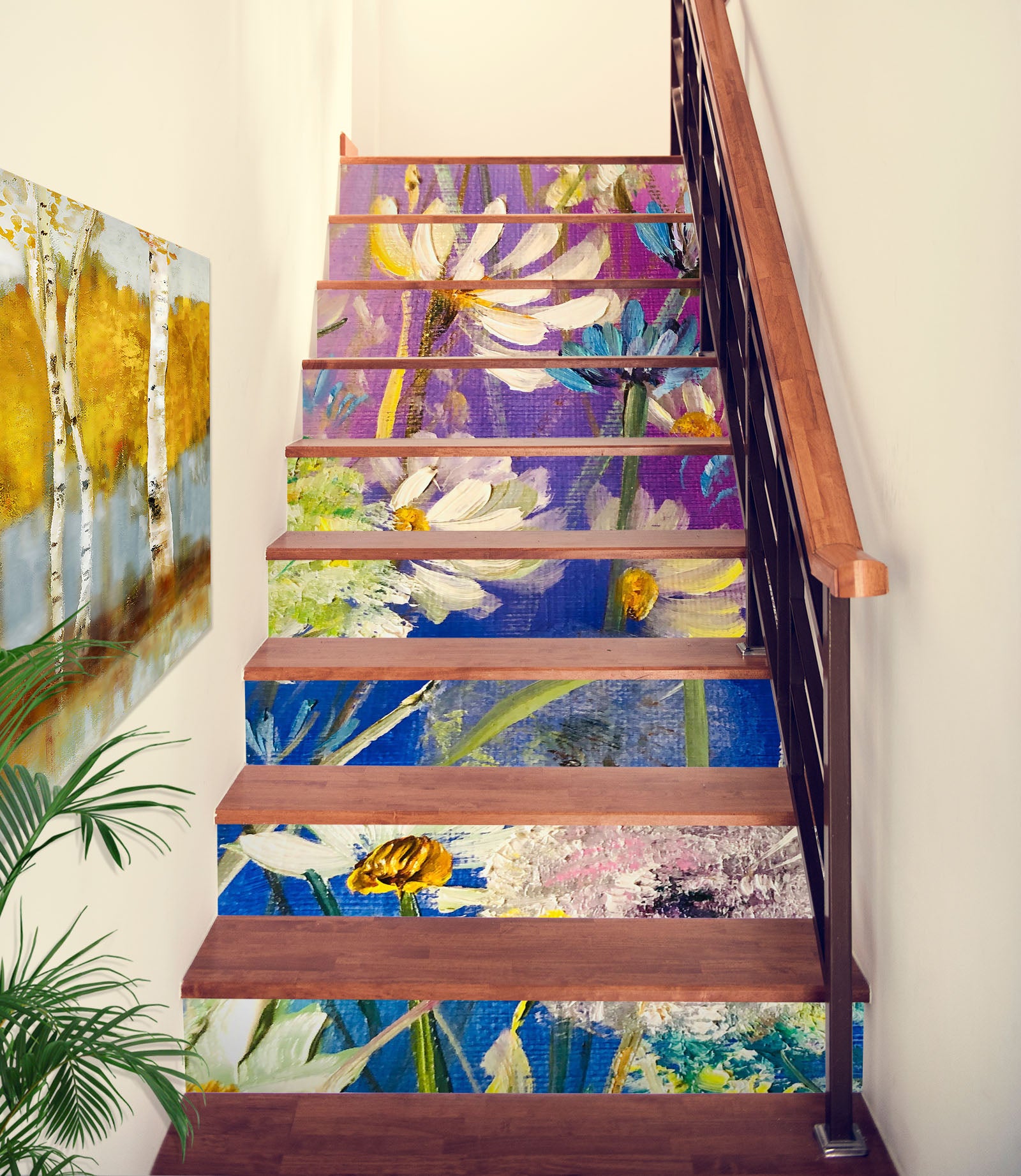 3D Bright Flowers 2159 Skromova Marina Stair Risers