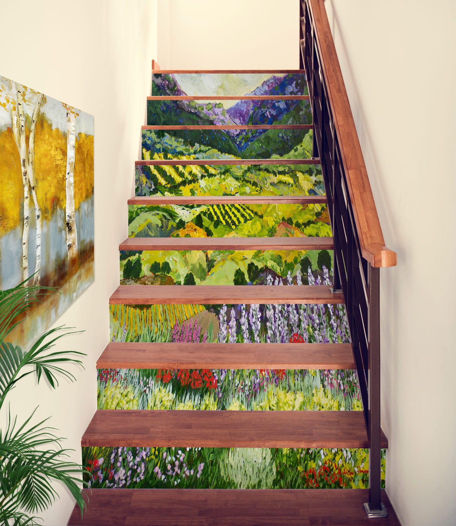 3D Mountain Flowers 89214 Allan P. Friedlander Stair Risers