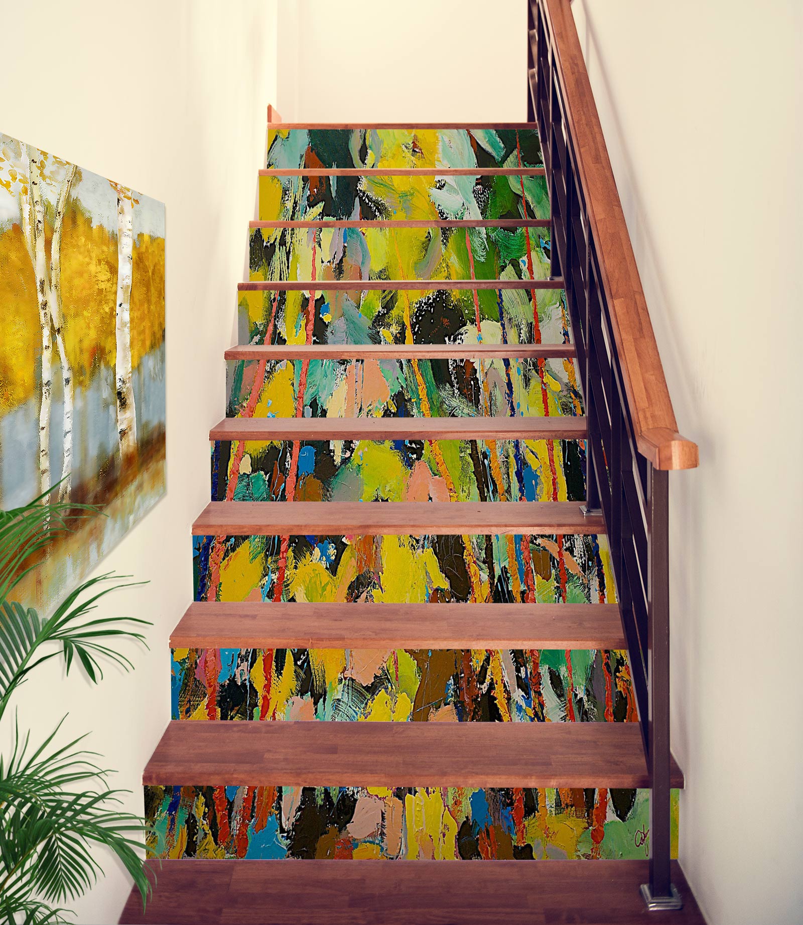 3D Color Block Pattern 89187 Allan P. Friedlander Stair Risers