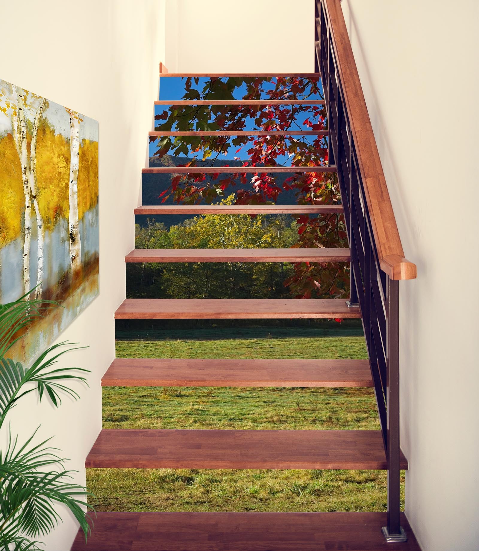 3D Lawn Trees 98218 Kathy Barefield Stair Risers