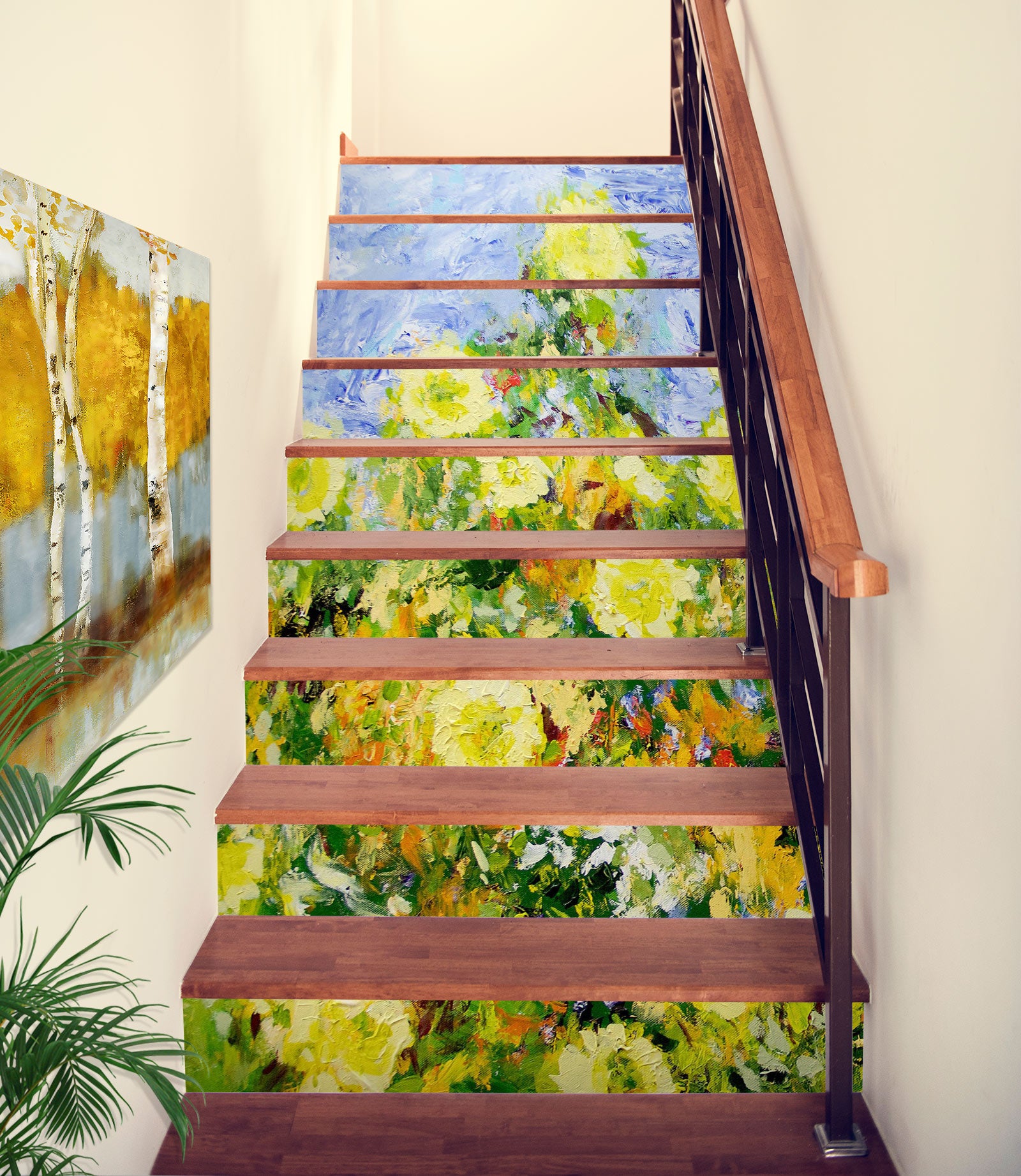 3D Yellow Flowers 90105 Allan P. Friedlander Stair Risers
