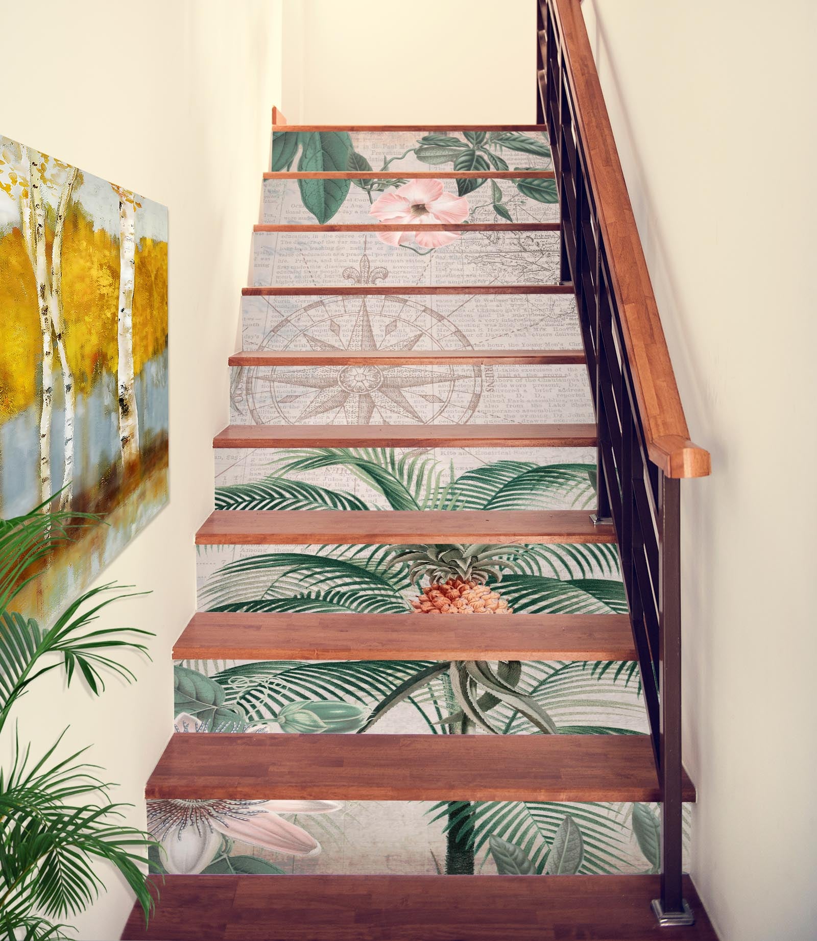 3D Pattern Leaf 11041 Andrea Haase Stair Risers