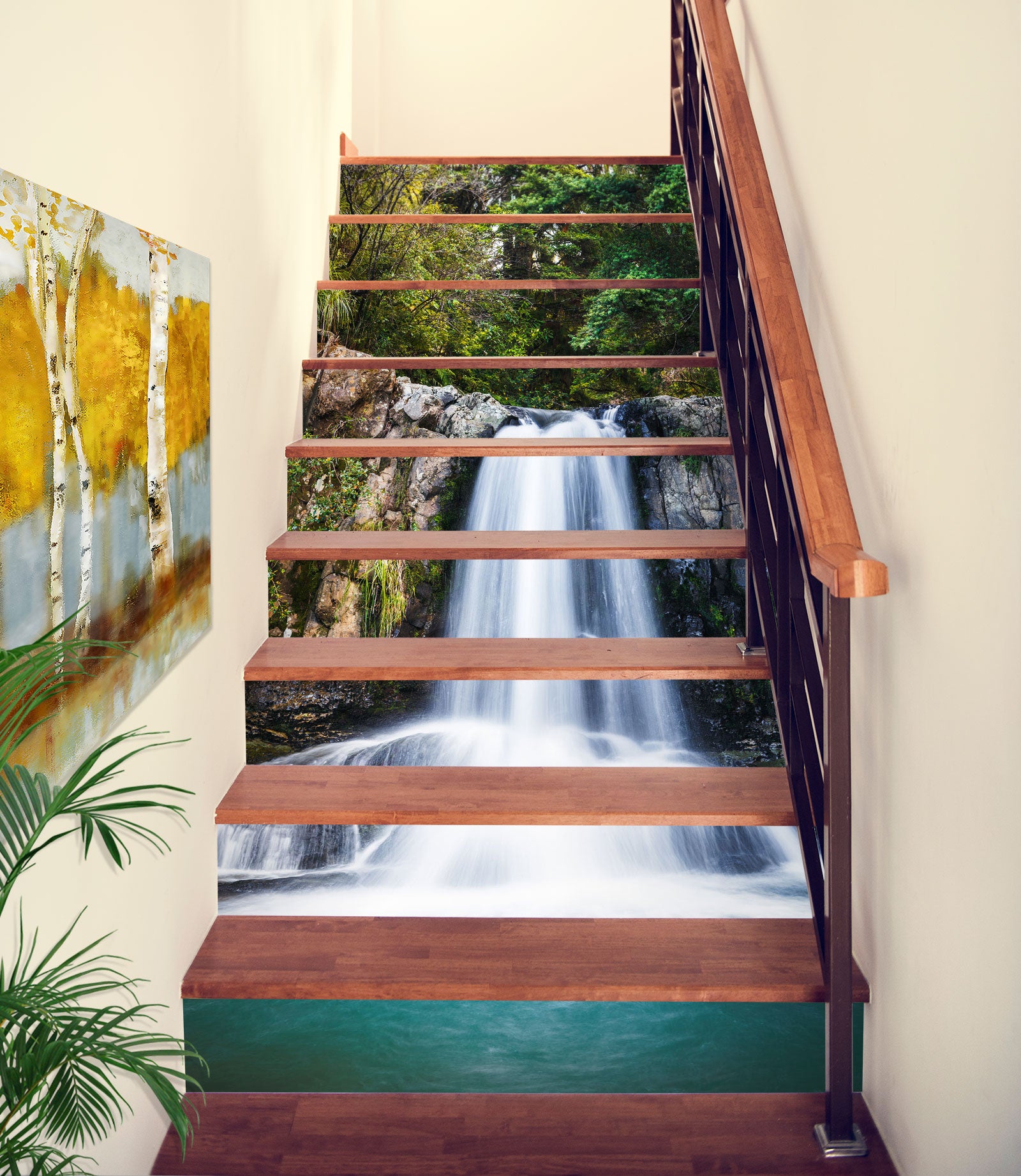 3D Waterfall Moment 422 Stair Risers