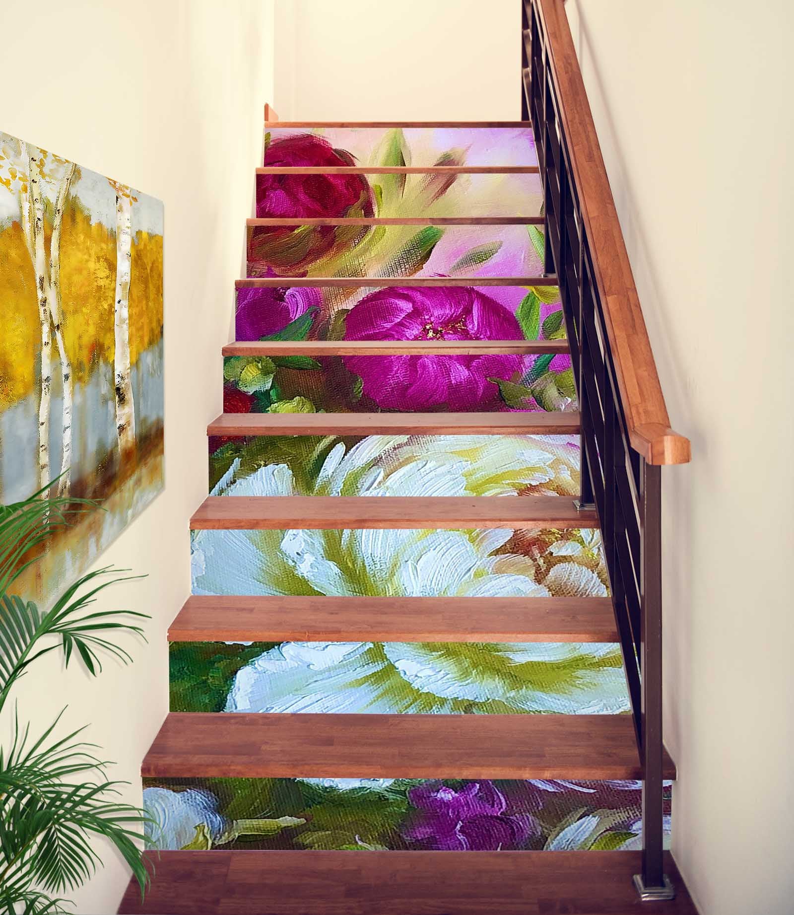 3D Blooming Flowers 2037 Skromova Marina Stair Risers