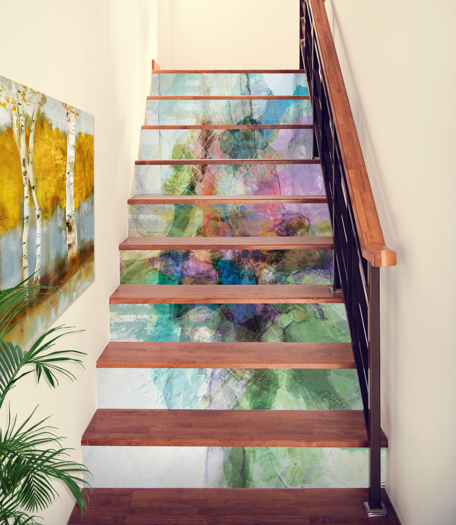 3D Watercolor Texture 104207 Michael Tienhaara Stair Risers