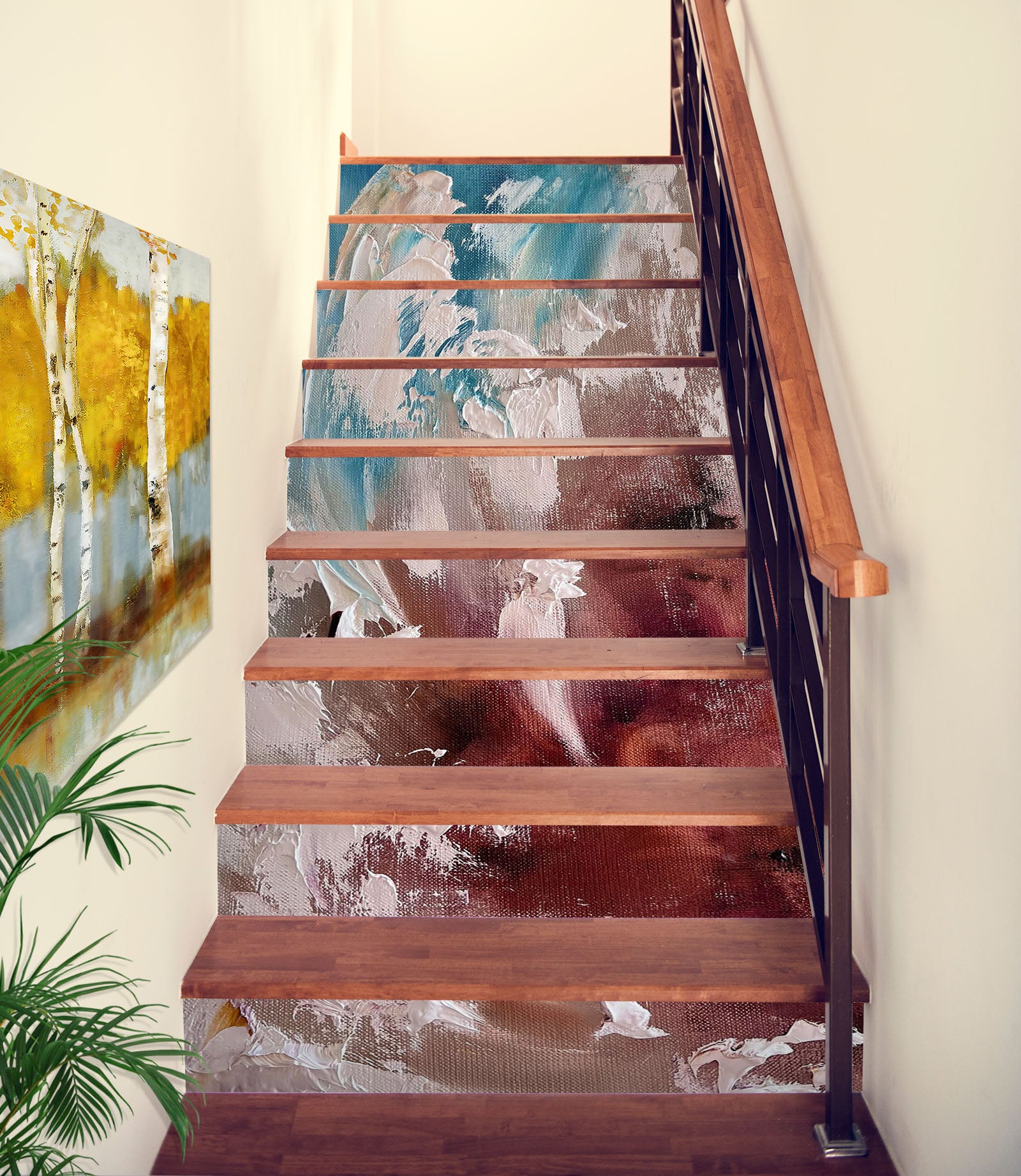 3D Painted Oil Painting 835 Skromova Marina Stair Risers