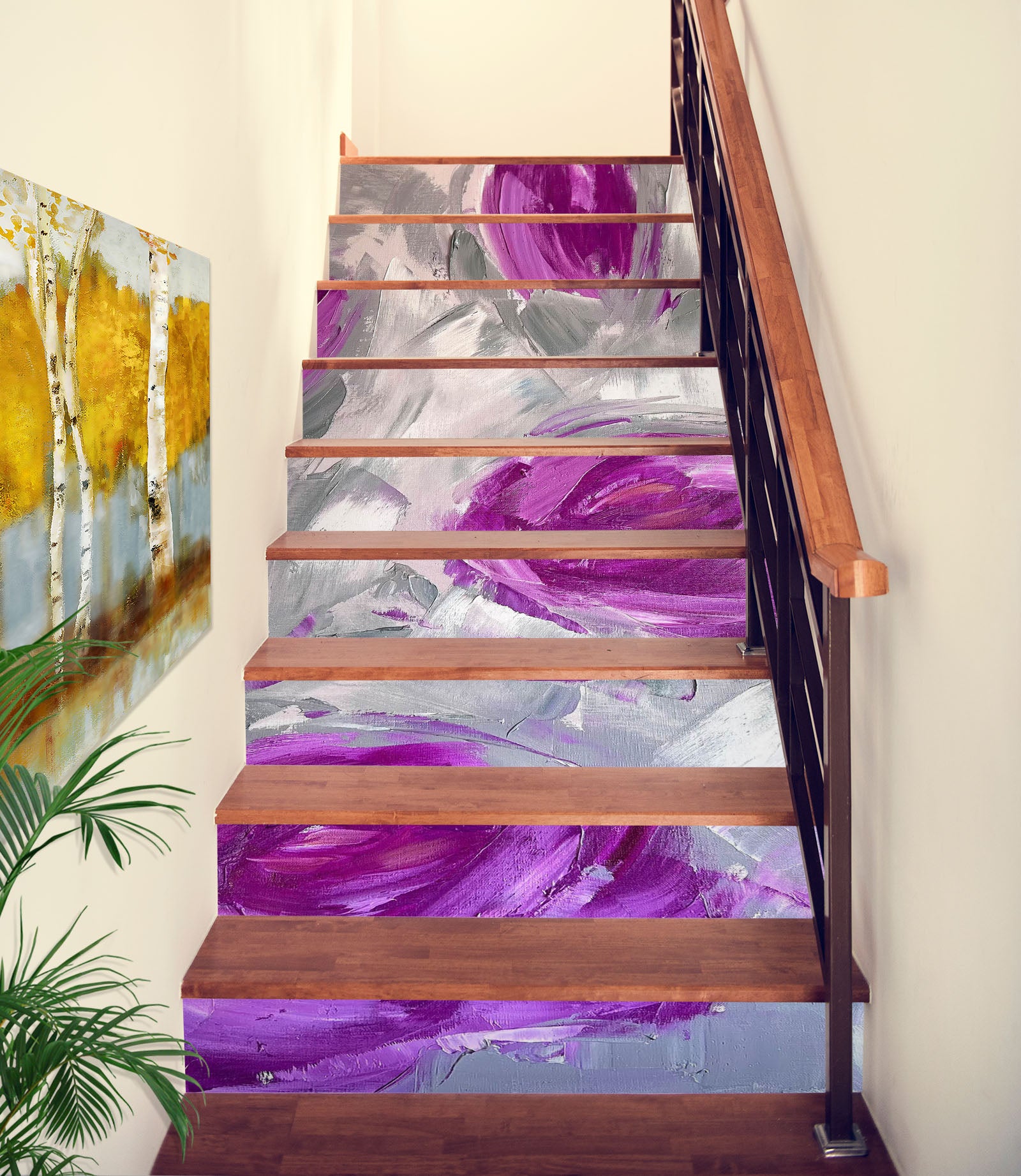 3D Elegant Purple 3945 Skromova Marina Stair Risers