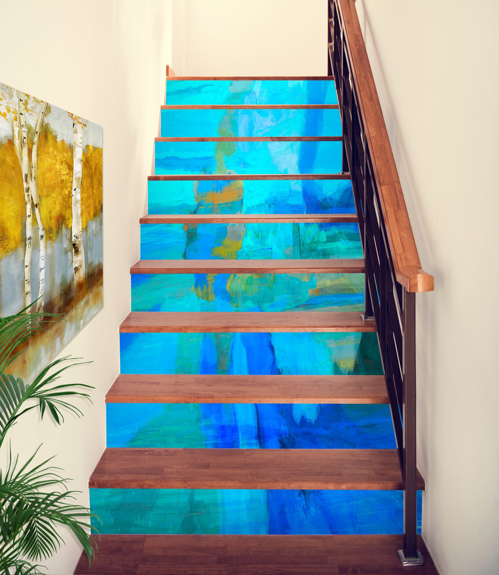 3D Blue Pigment 9461 Michael Tienhaara Stair Risers