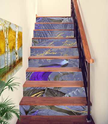 3D Purple Bird 11022 Andrea Haase Stair Risers