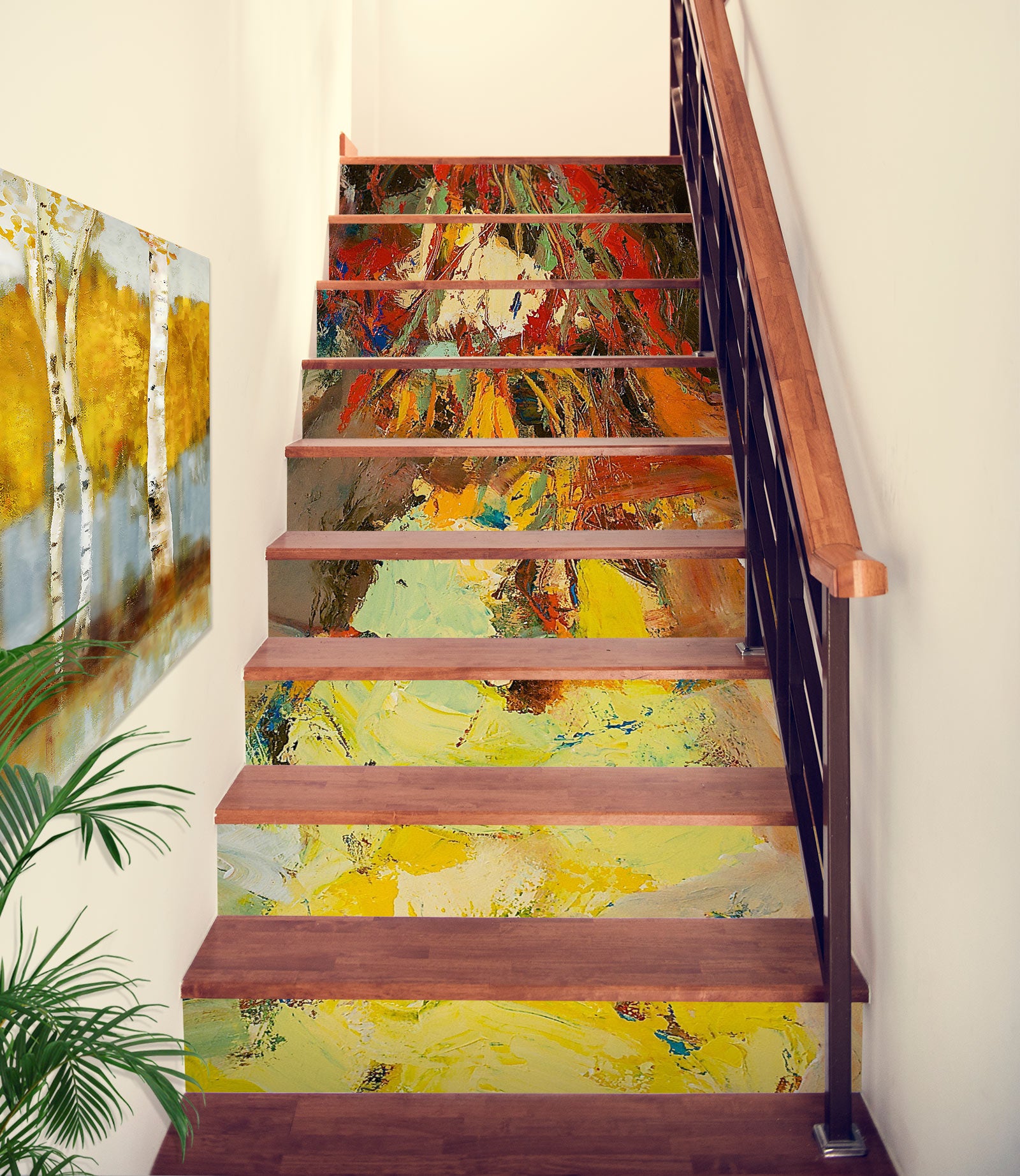 3D Oil Painting Pattern 89141 Allan P. Friedlander Stair Risers