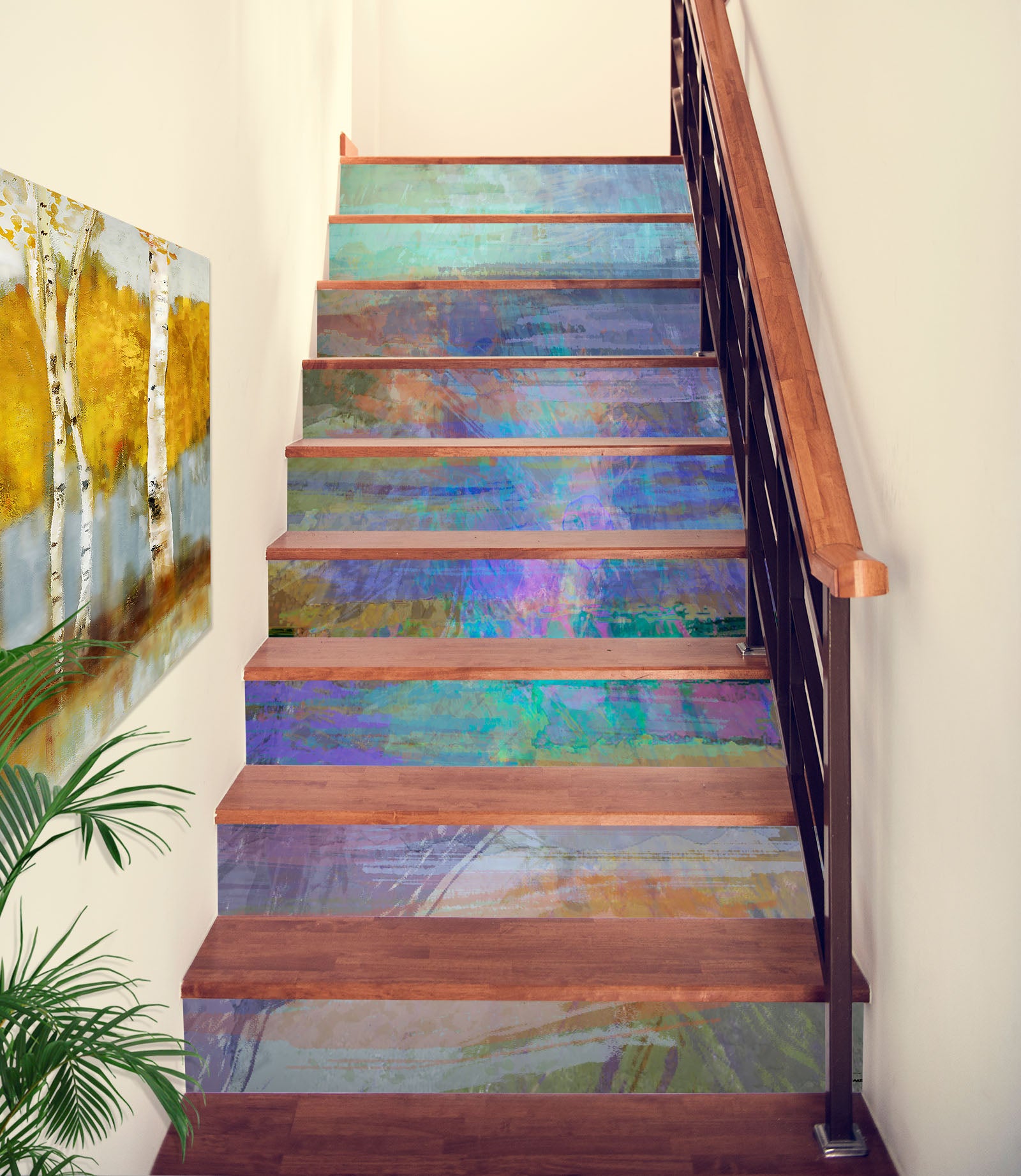 3D Textured Colored 104208 Michael Tienhaara Stair Risers
