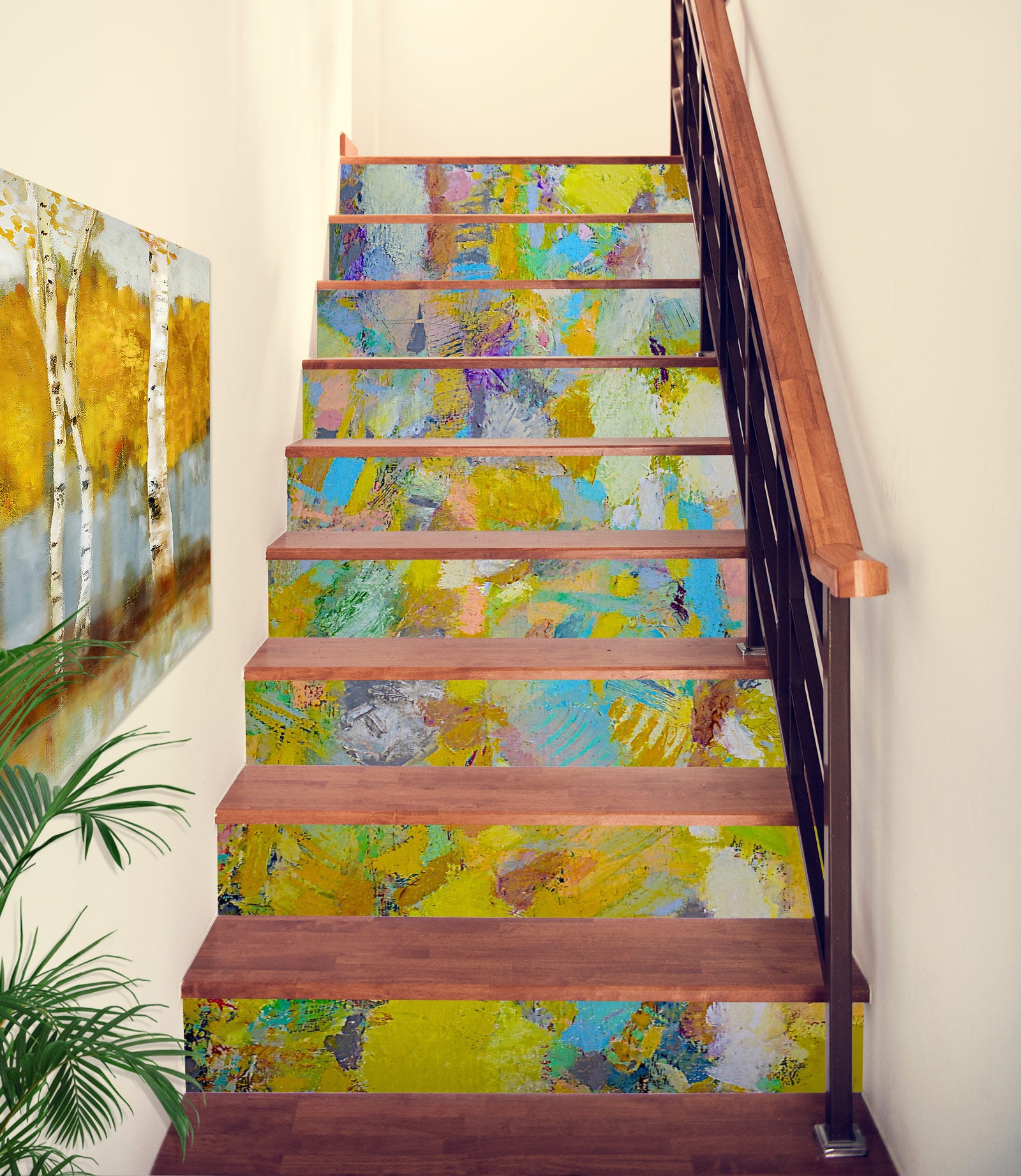 3D Yellow Color Pattern 89133 Allan P. Friedlander Stair Risers