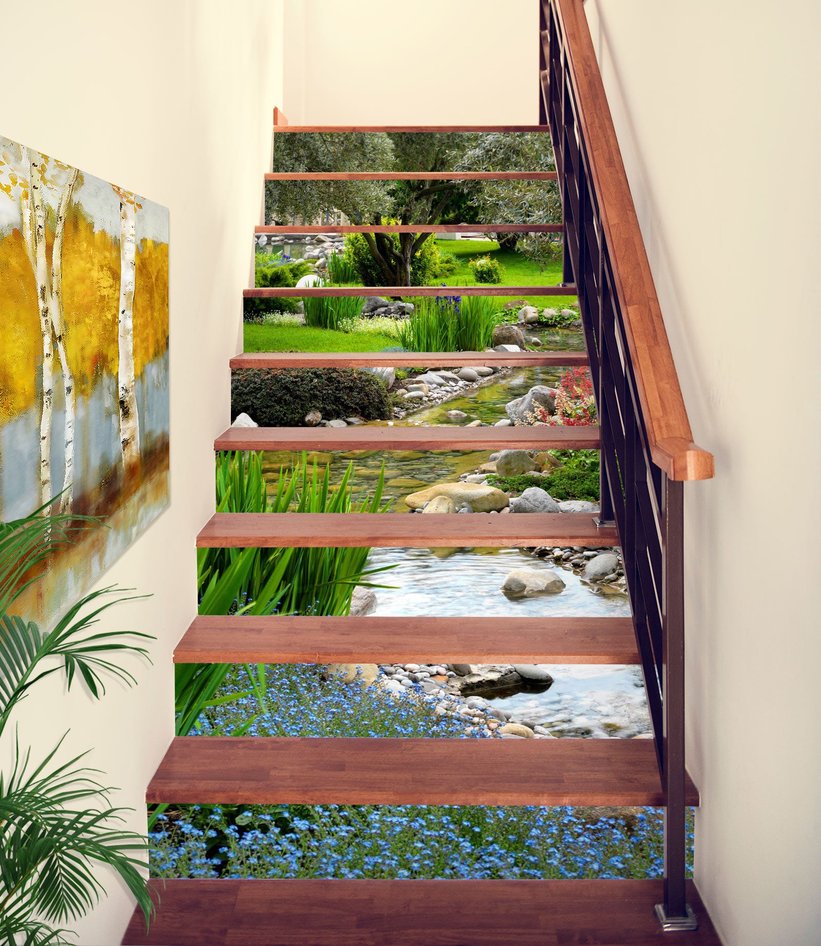 3D Clear Green 408 Stair Risers