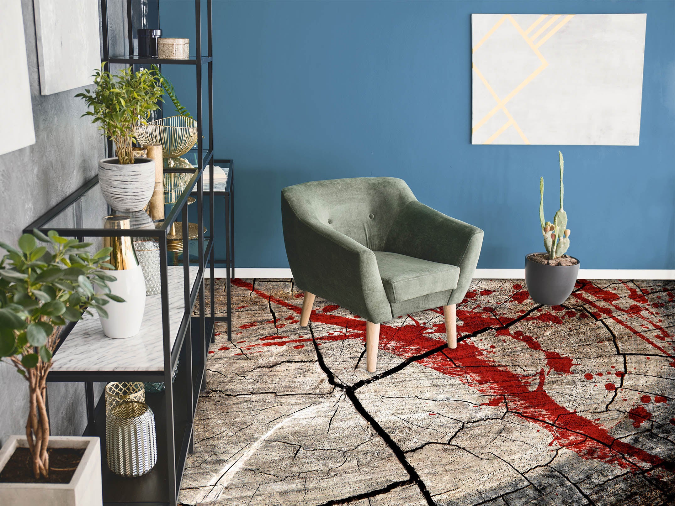 3D Halloween Fun 009 Floor Mural  Self-Adhesive Sticker Bathroom Non-slip Waterproof Flooring Murals